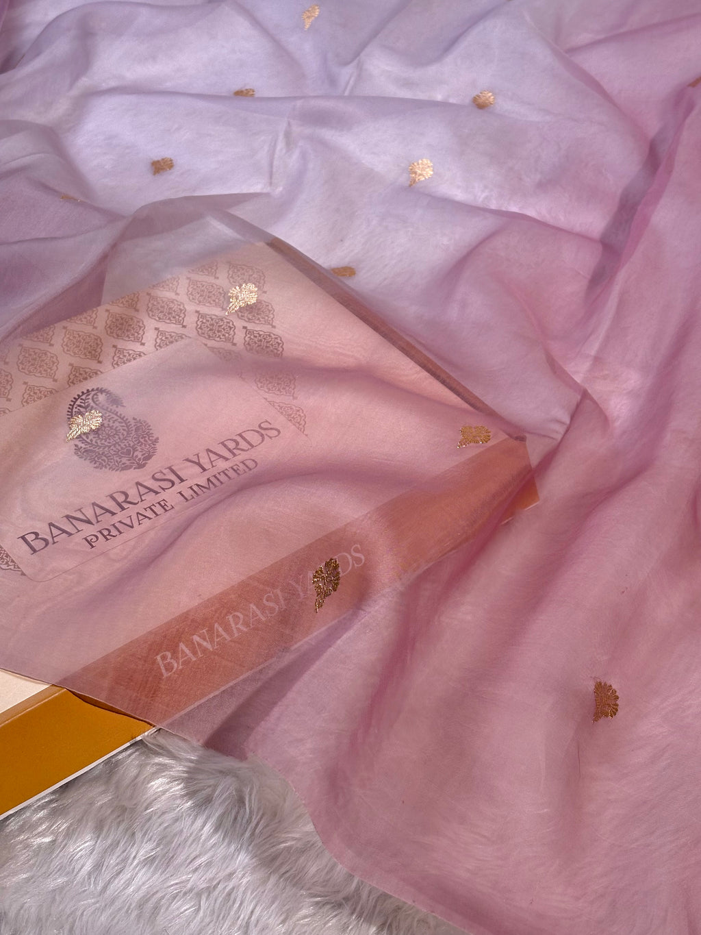 Pure Kora Organza Ombre Handloom Banarasi Saree