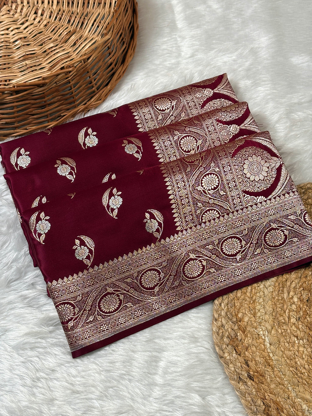 Mashru Katan Banarasi Saree