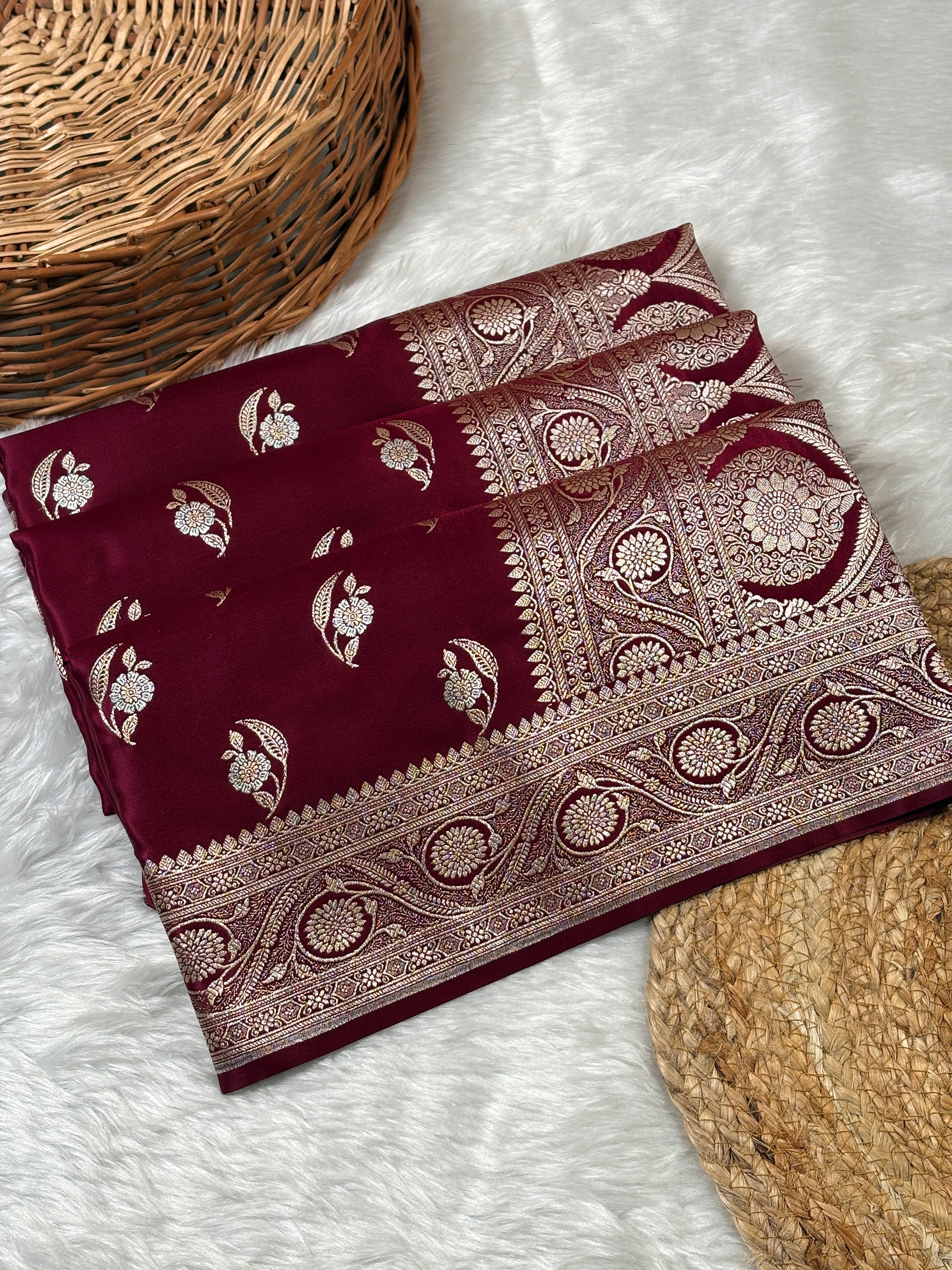 Mashru Katan Banarasi Saree