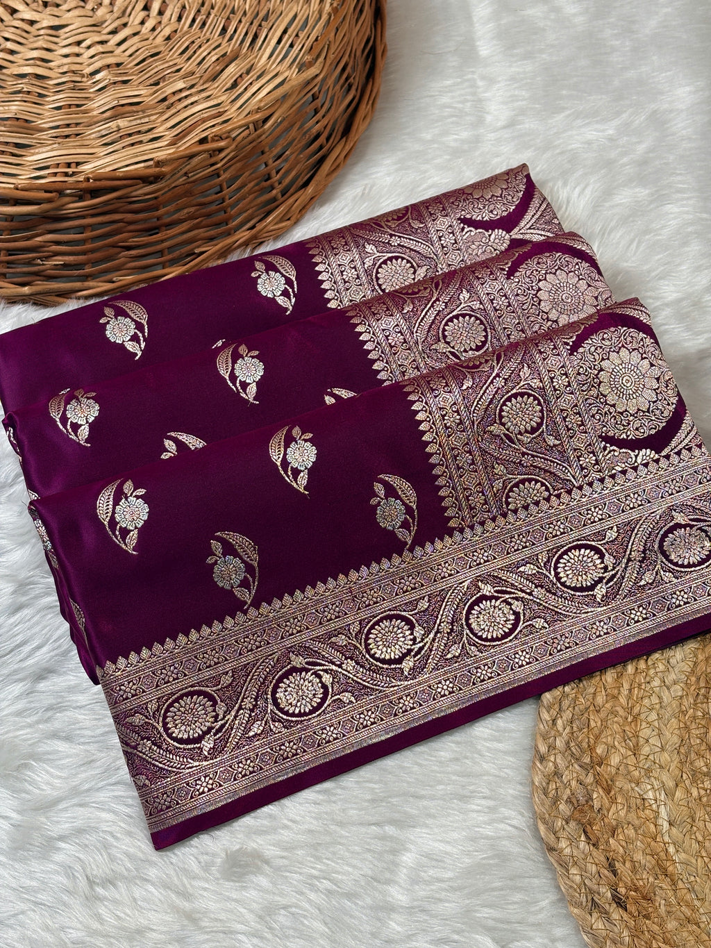 Mashru Katan Banarasi Saree