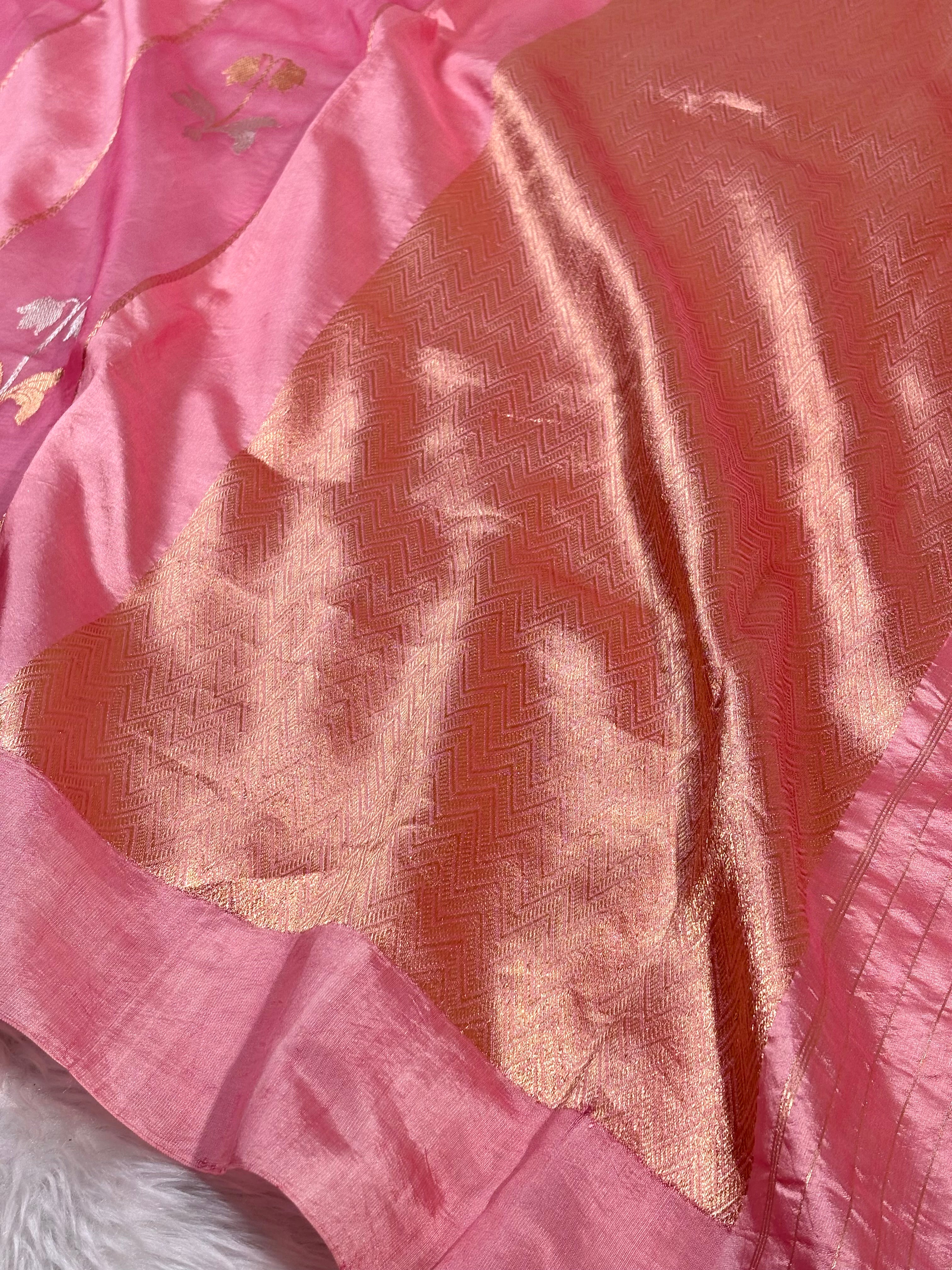 Pure Katan Alfi Handloom Banarasi Saree