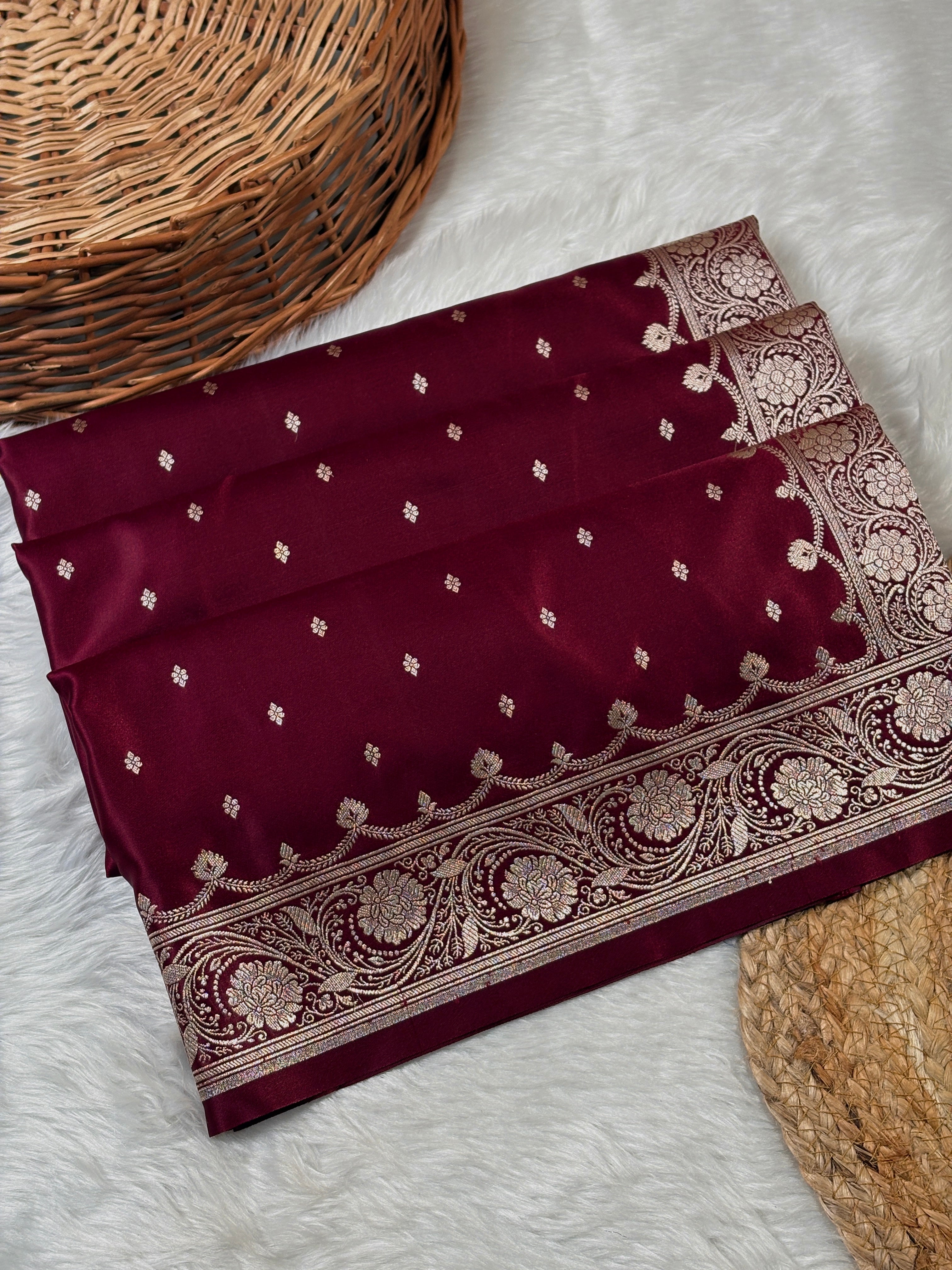 Mashru Katan Banarasi Saree