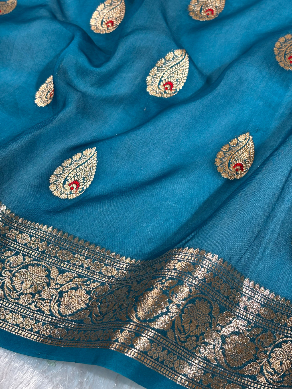 Pure Kora Organza Handloom Banarasi Saree