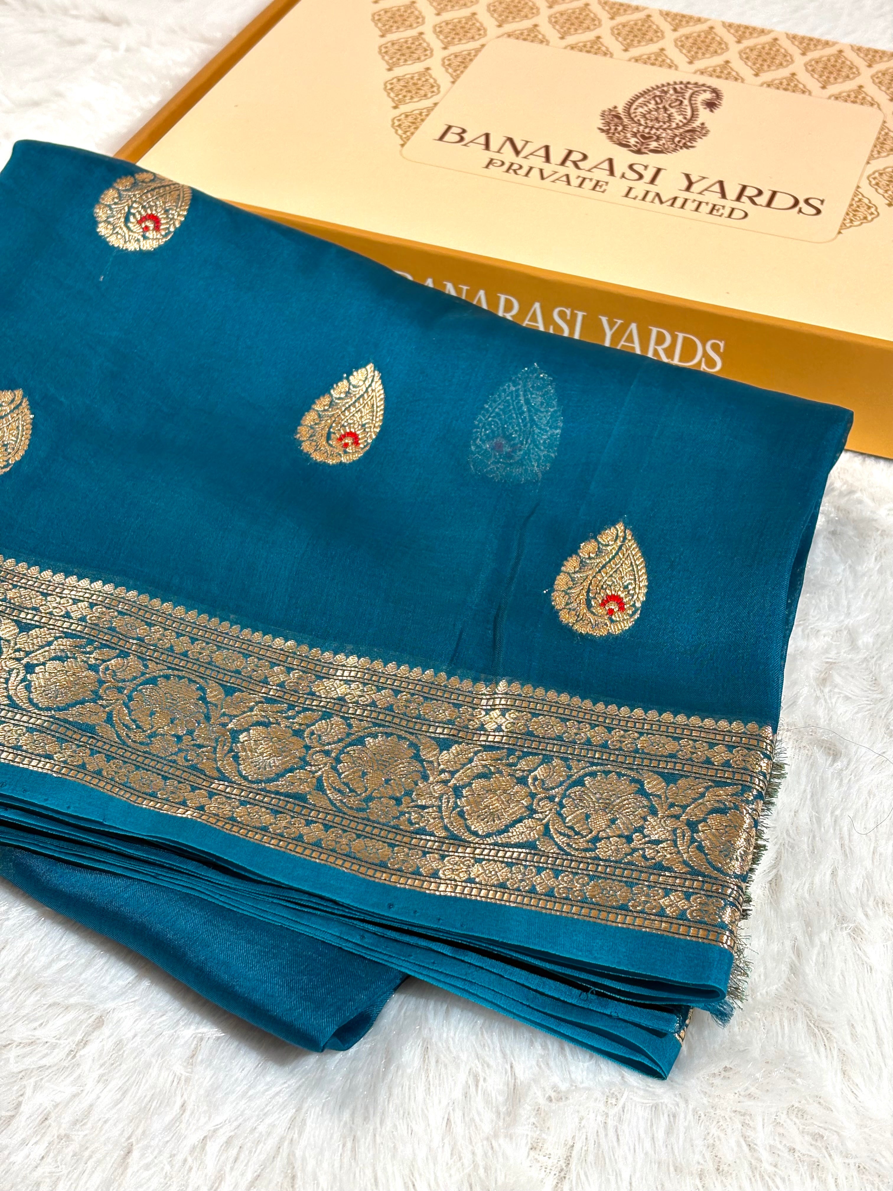 Pure Kora Organza Handloom Banarasi Saree