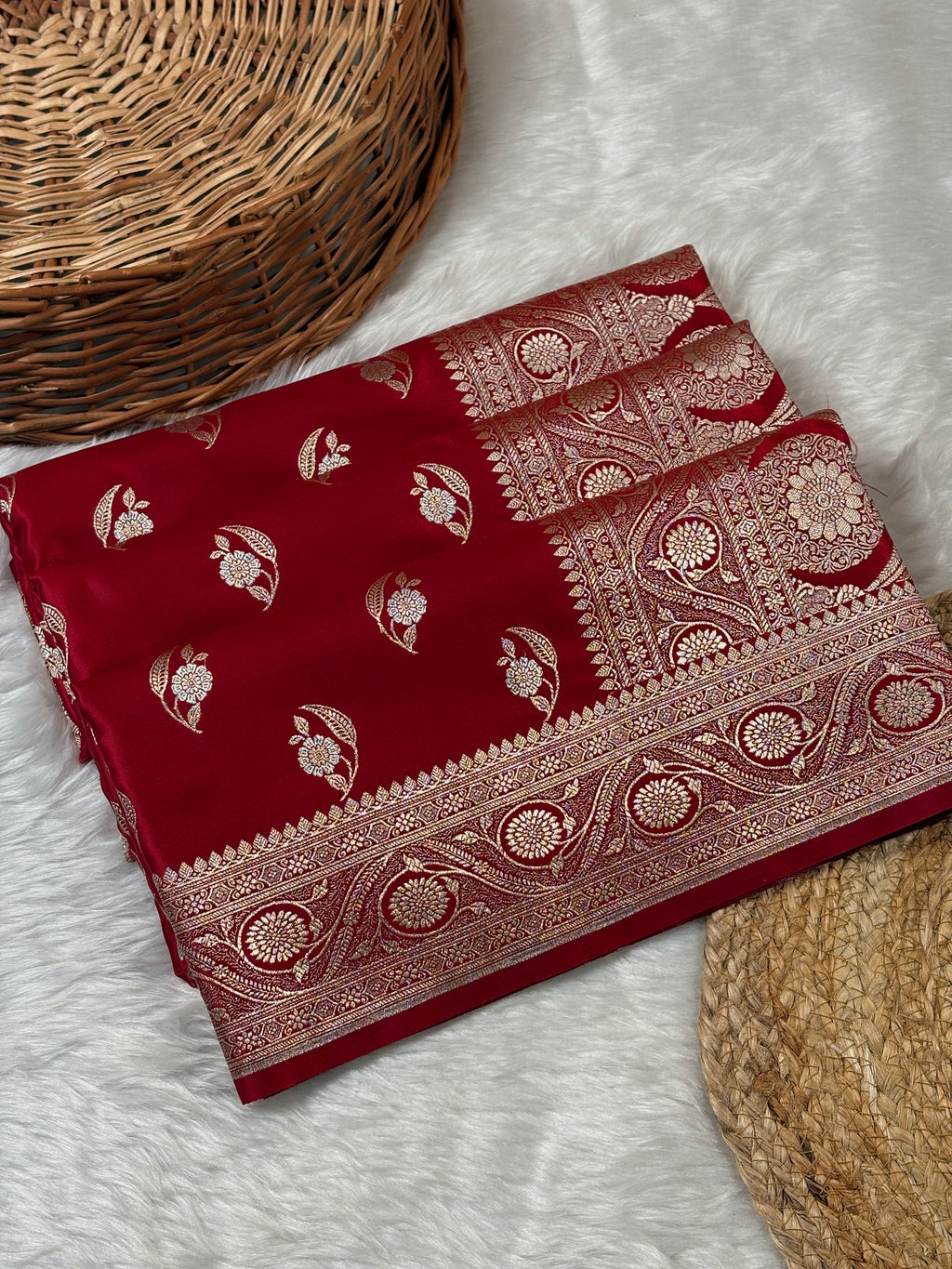 Mashru Katan Banarasi Saree