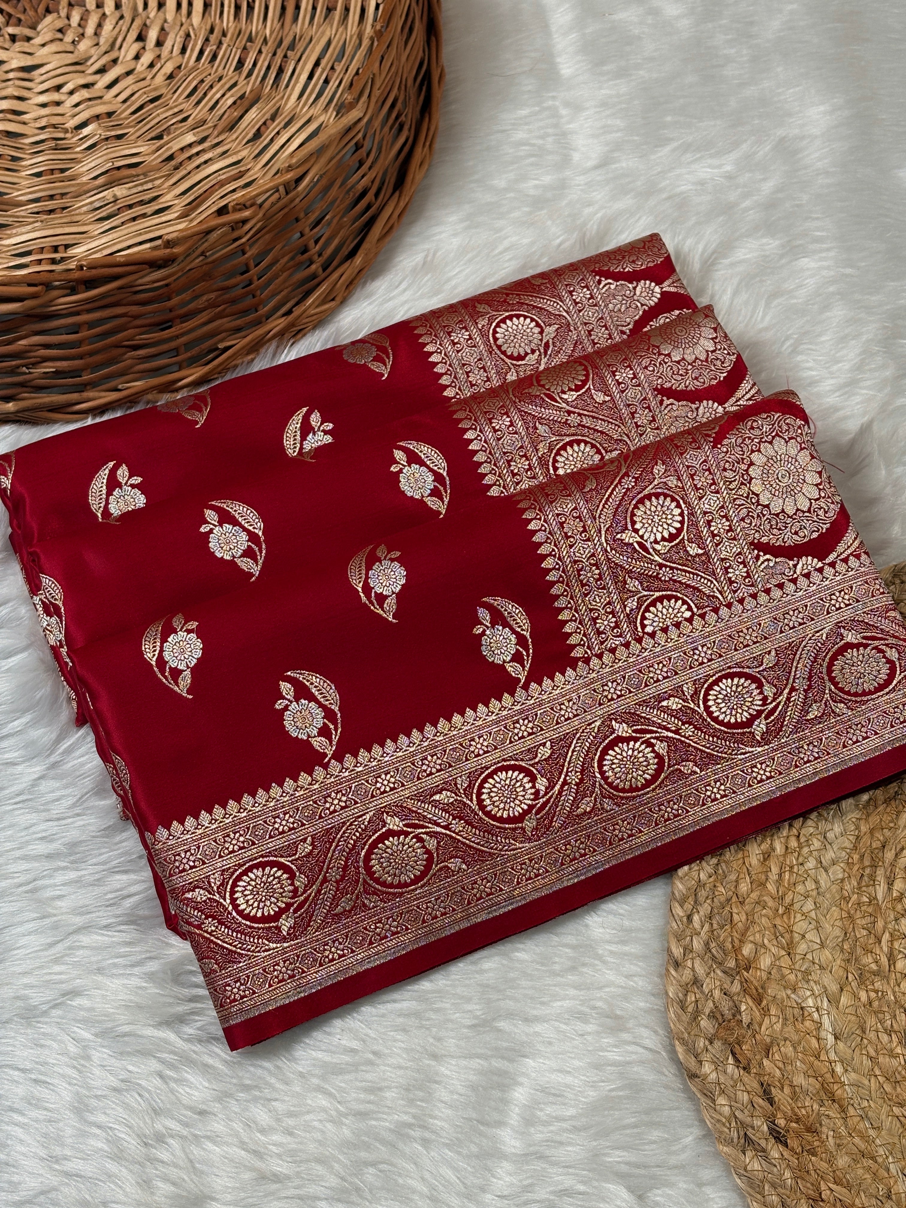 Mashru Katan Banarasi Saree