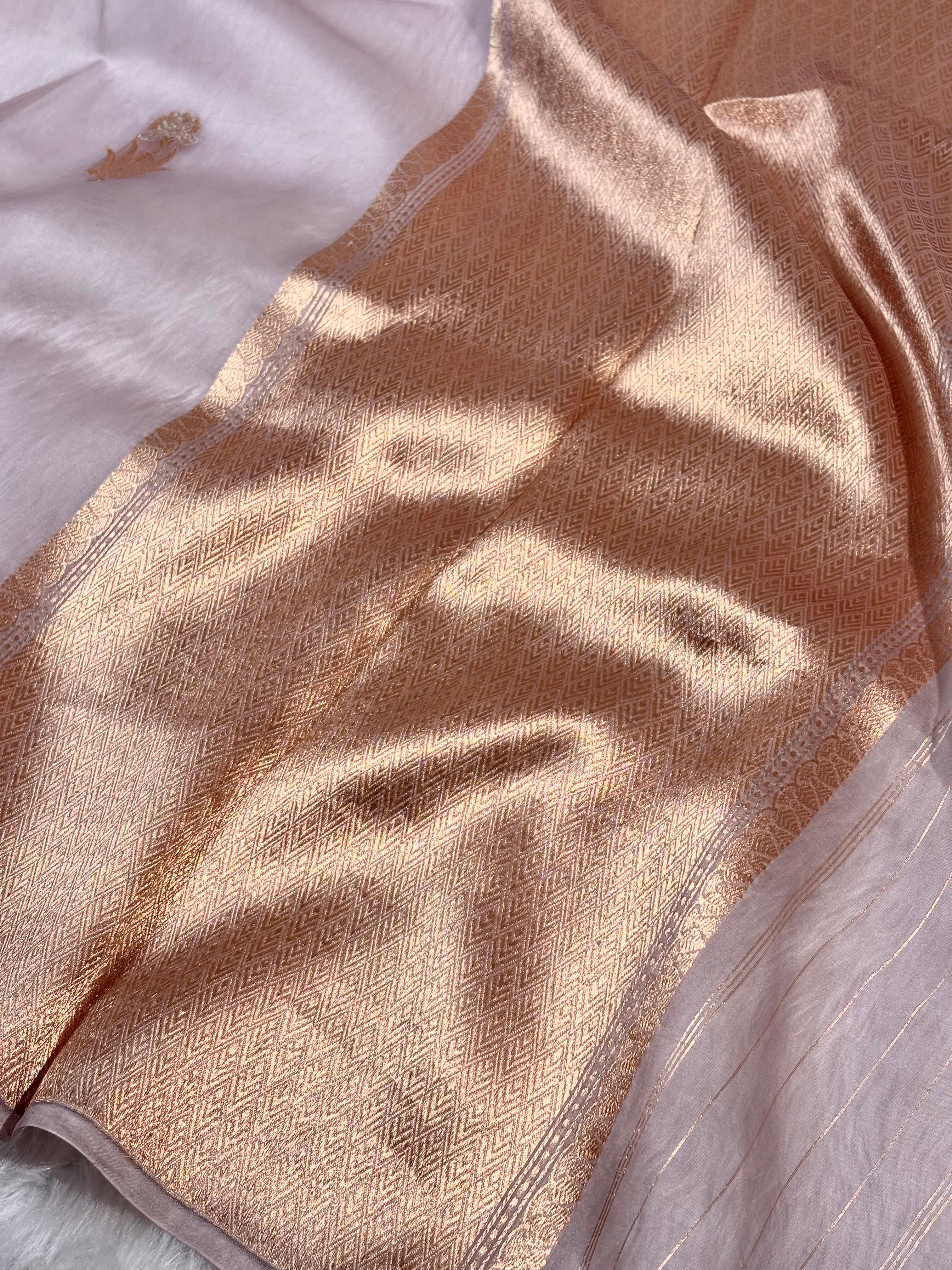 Pure Kora Organza Handloom Ombre Saree