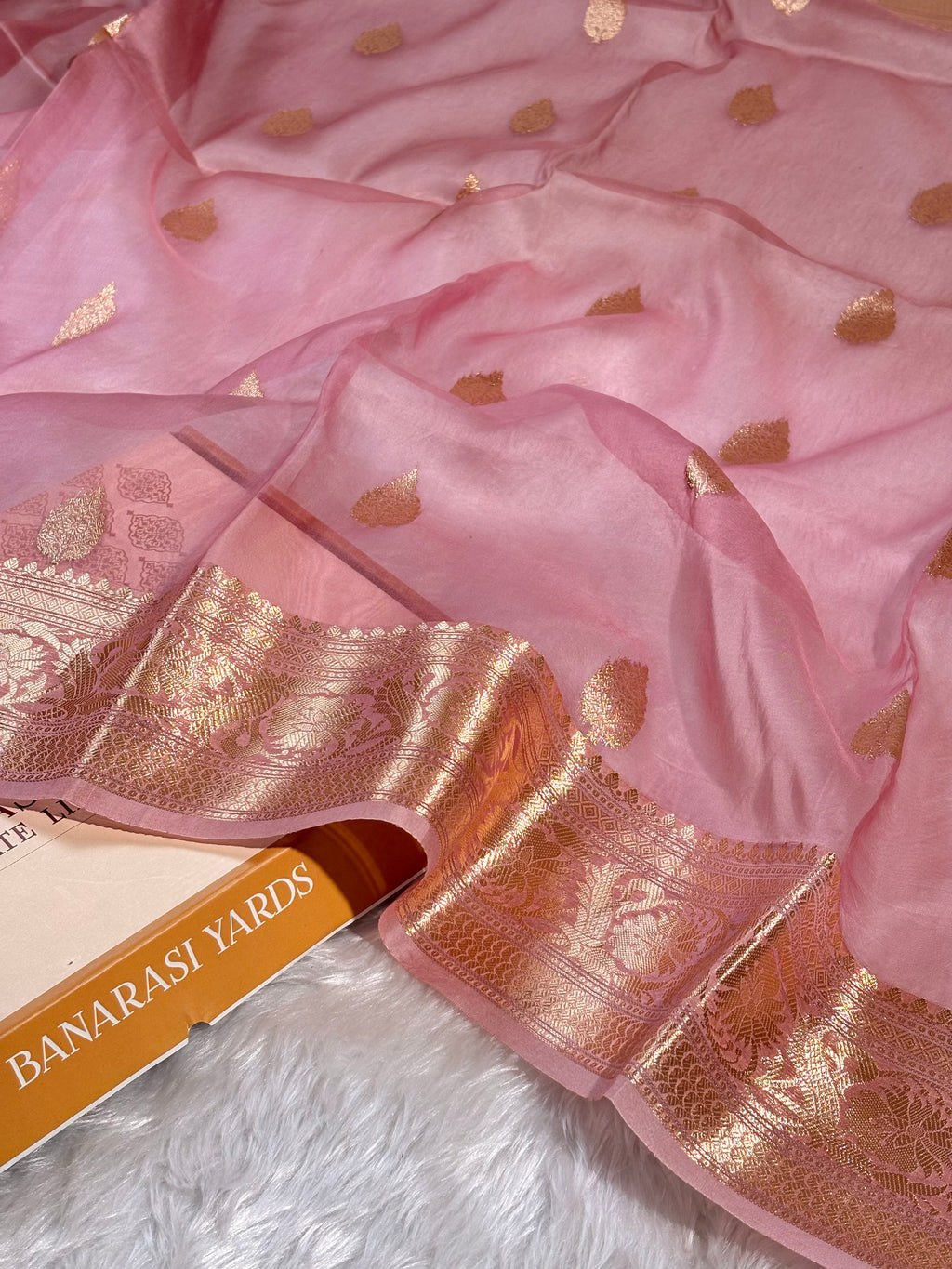 Pure Kora Organza Ombre Handloom Banarasi Saree