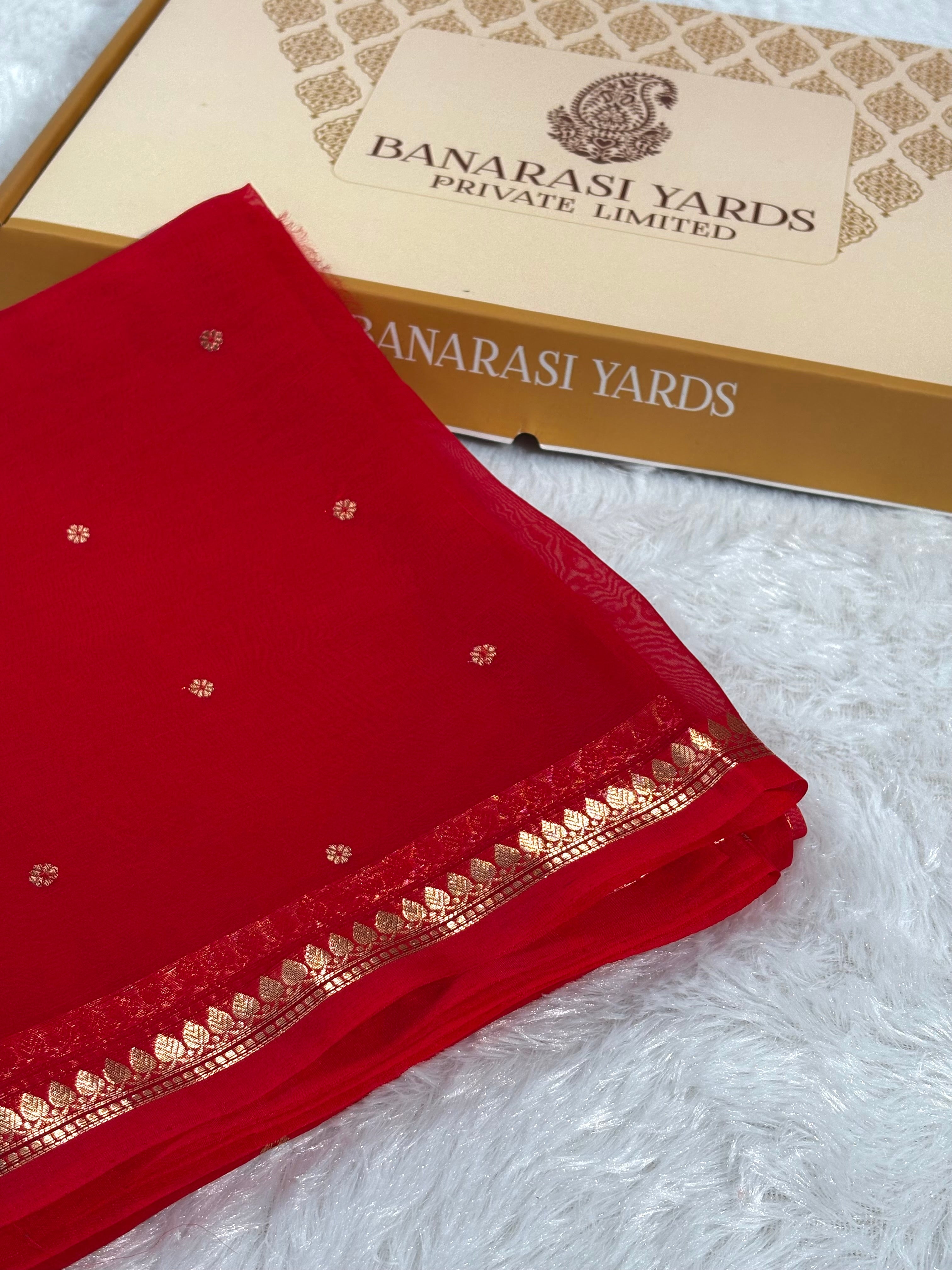 Pure Kora Organza Meena Handloom Banarasi Saree