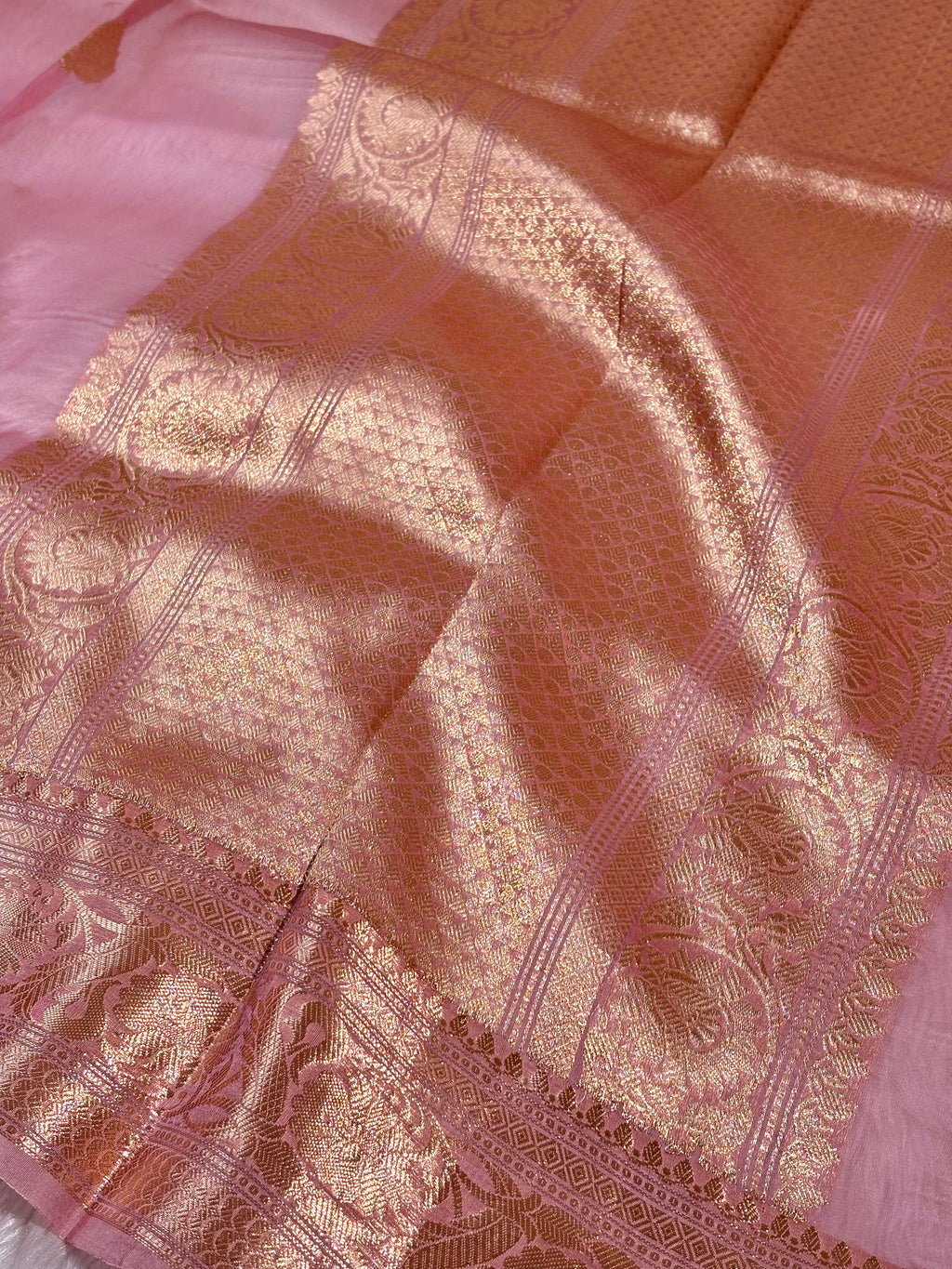 Pure Kora Organza Ombre Handloom Banarasi Saree