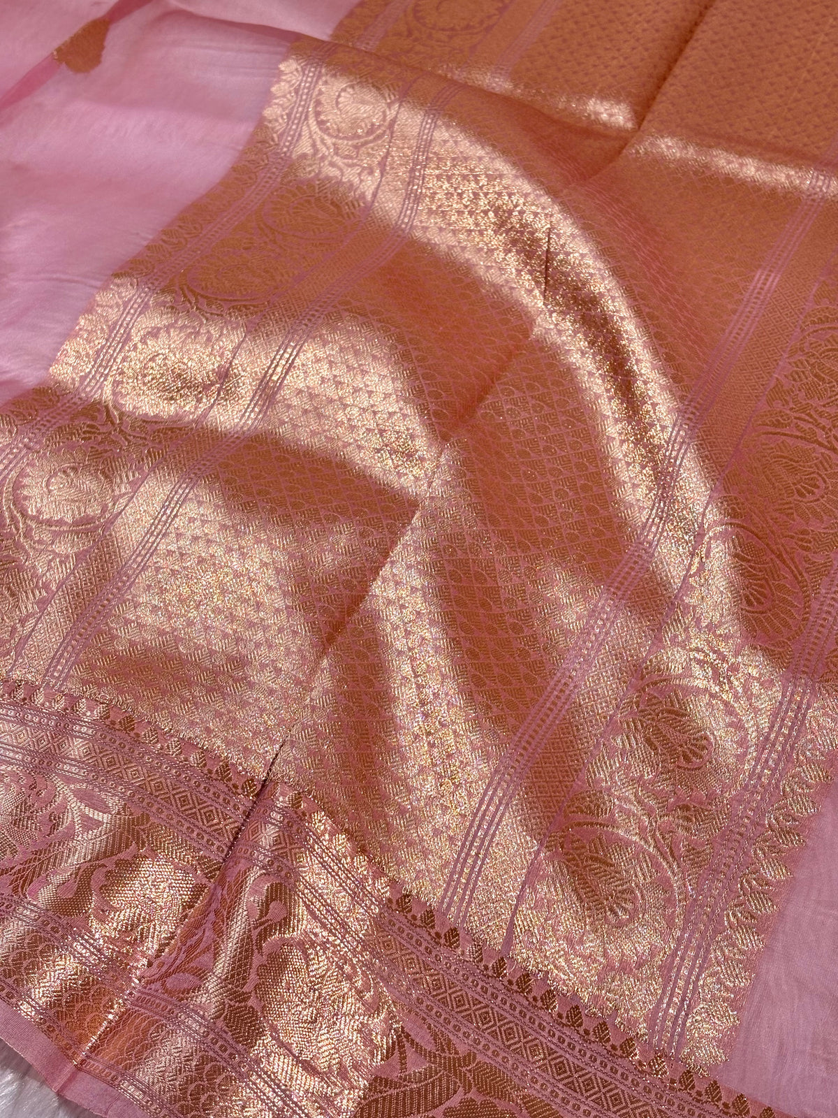 Pure Kora Organza Ombre Handloom Banarasi Saree