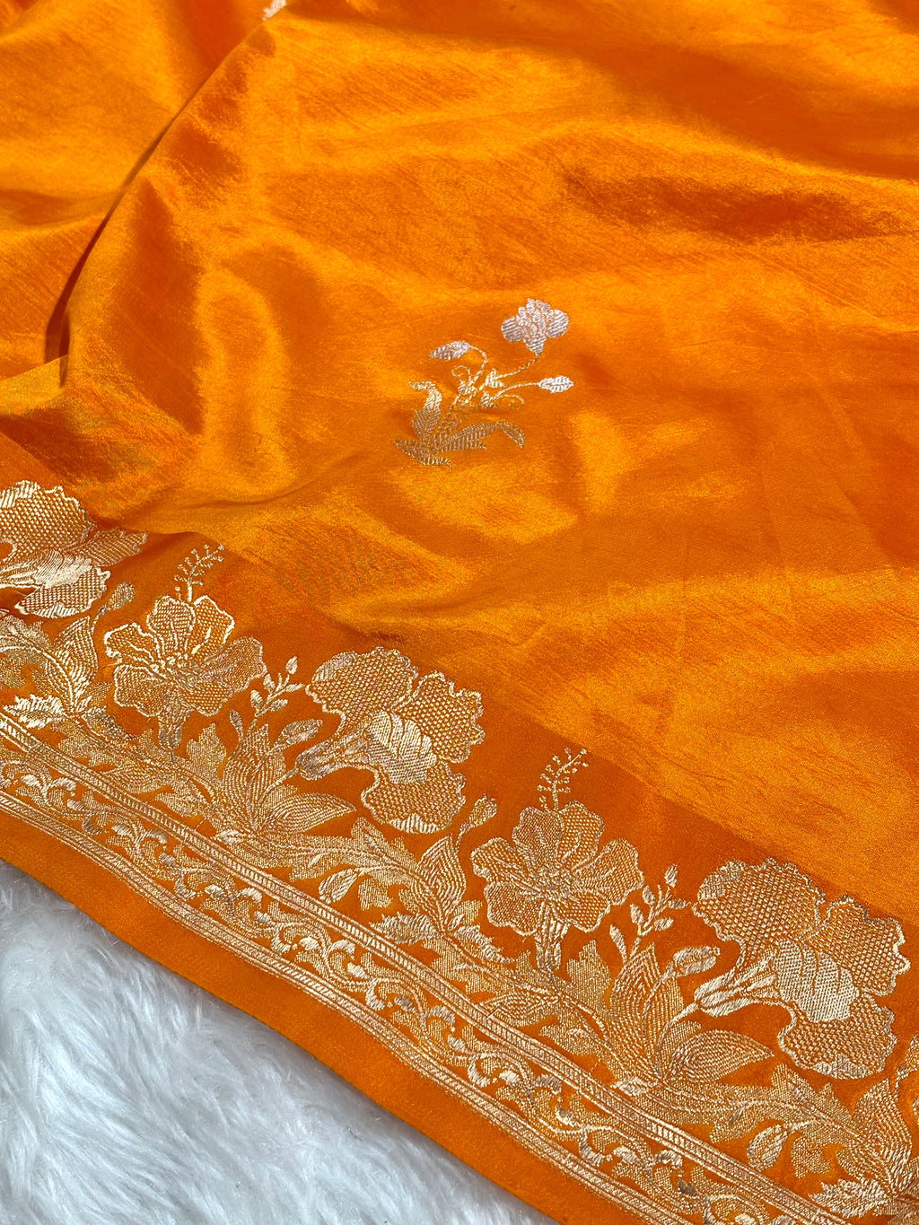 Pure Katan Alfi Handloom Banarasi Saree
