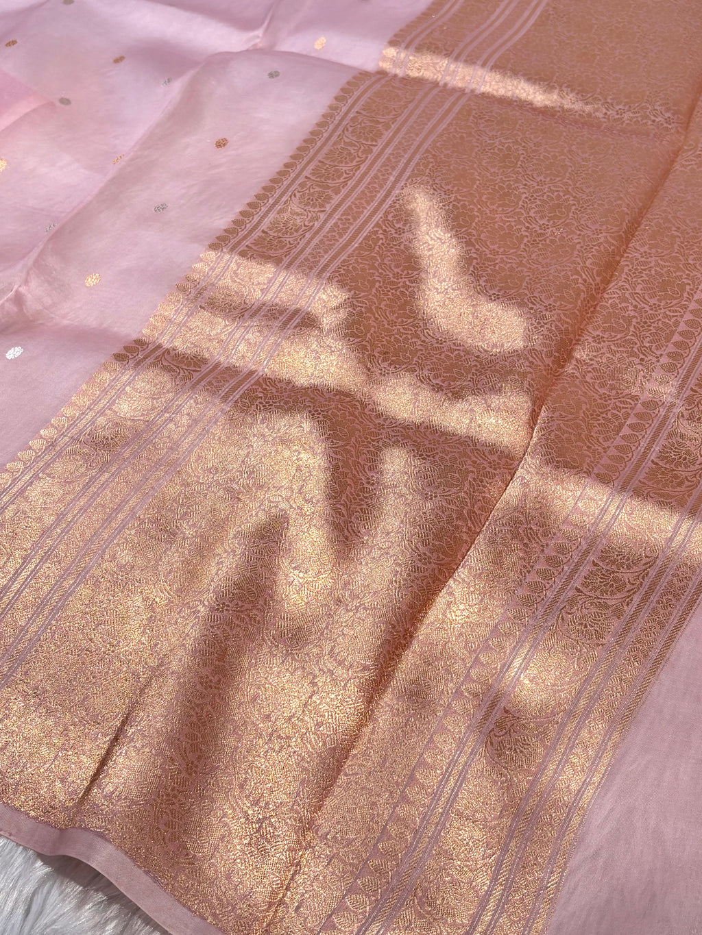 Pure Kora Organza Ombre Handloom Banarasi Saree