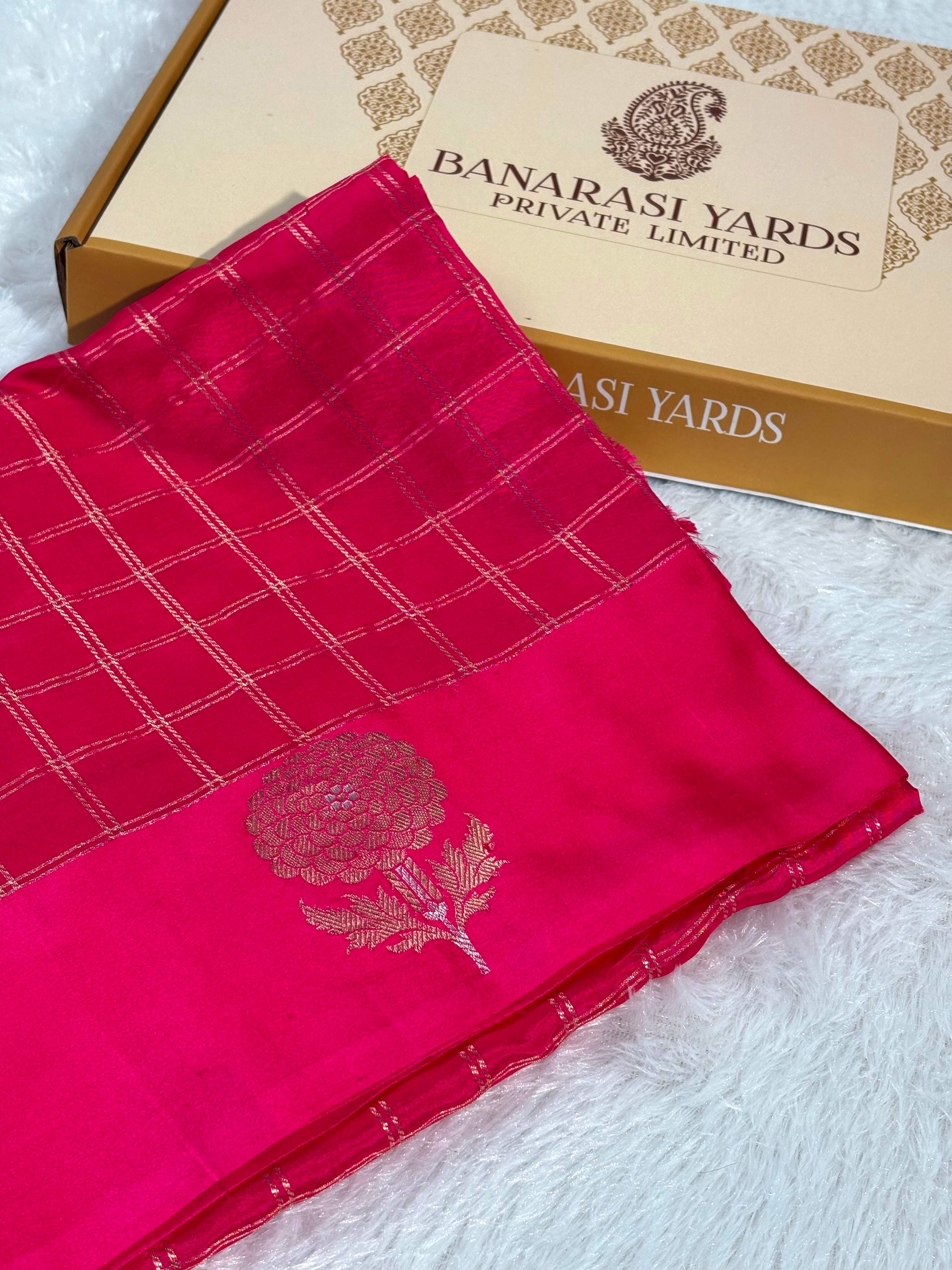 Pure Katan Alfi Handloom Banarasi Saree