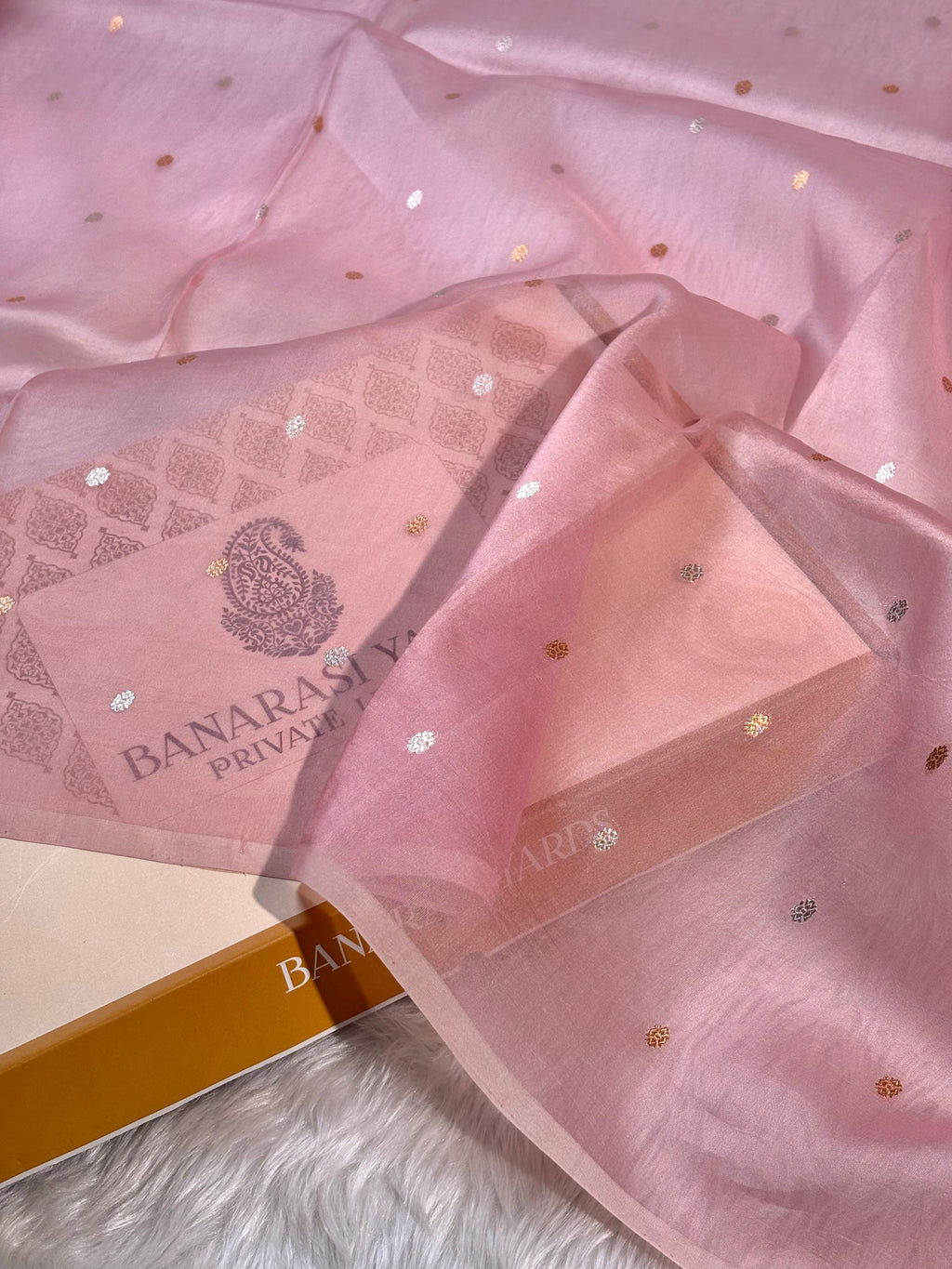 Pure Kora Organza Ombre Handloom Banarasi Saree
