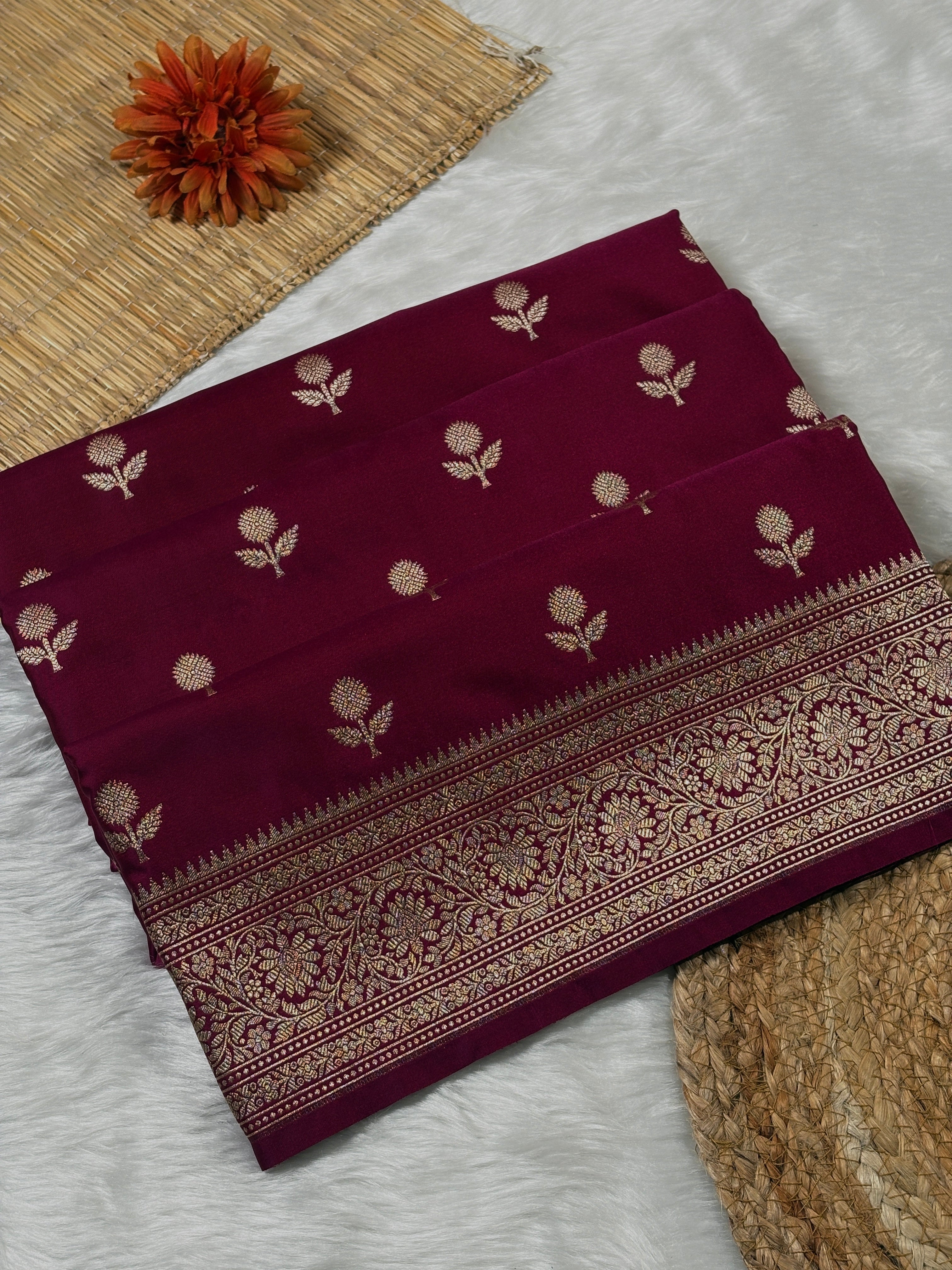 Mashru Katan Banarasi Saree