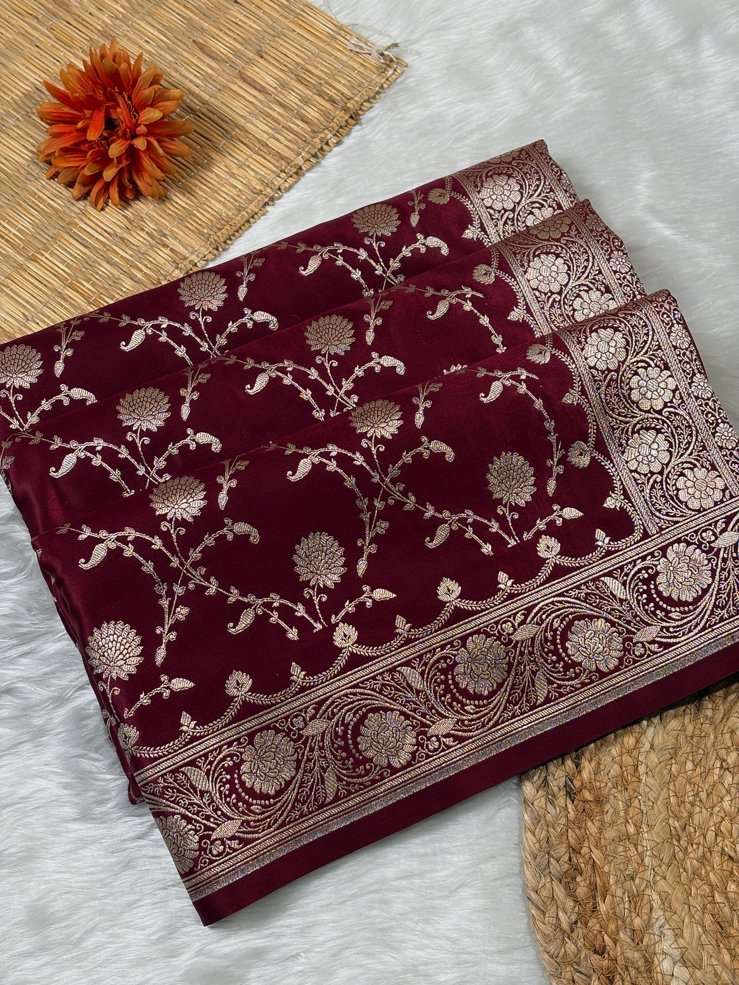 Mashru Katan Banarasi Saree