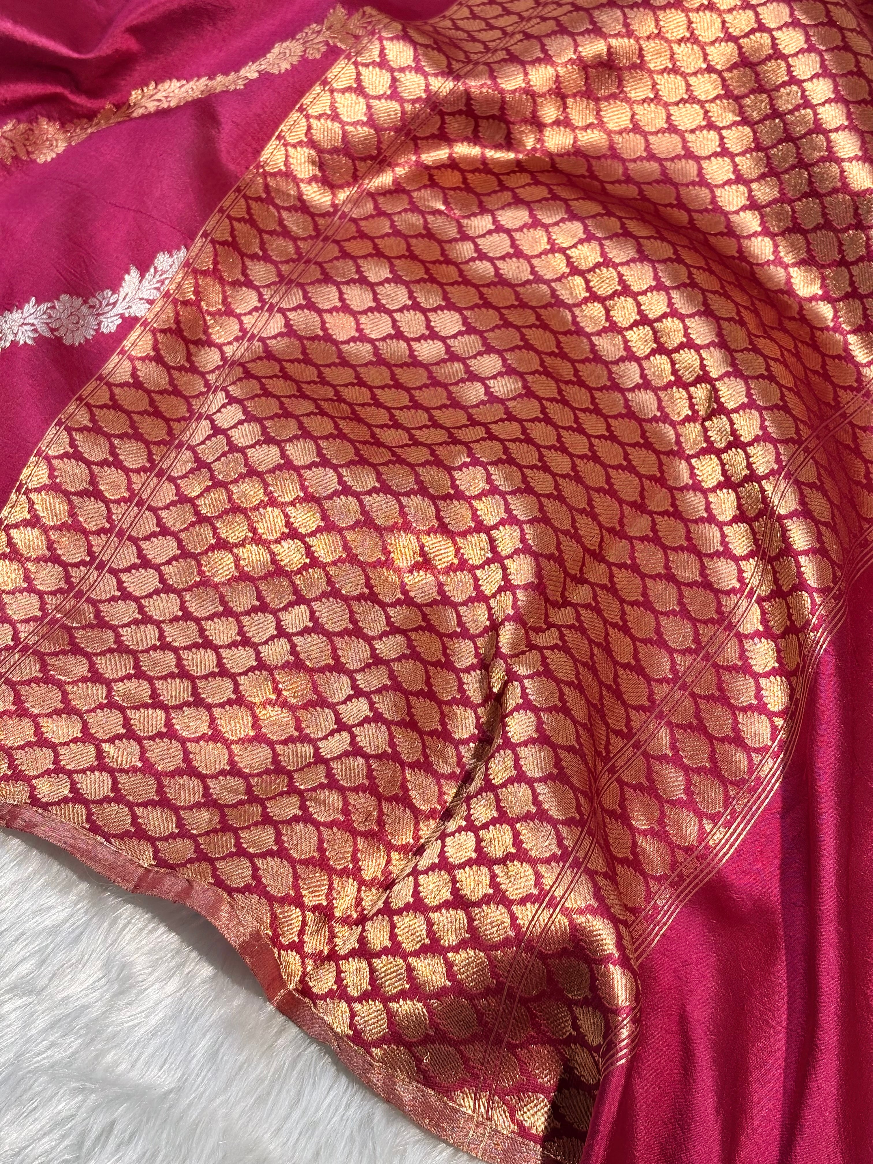 Pure Alfi Katan Handloom Banarasi Saree