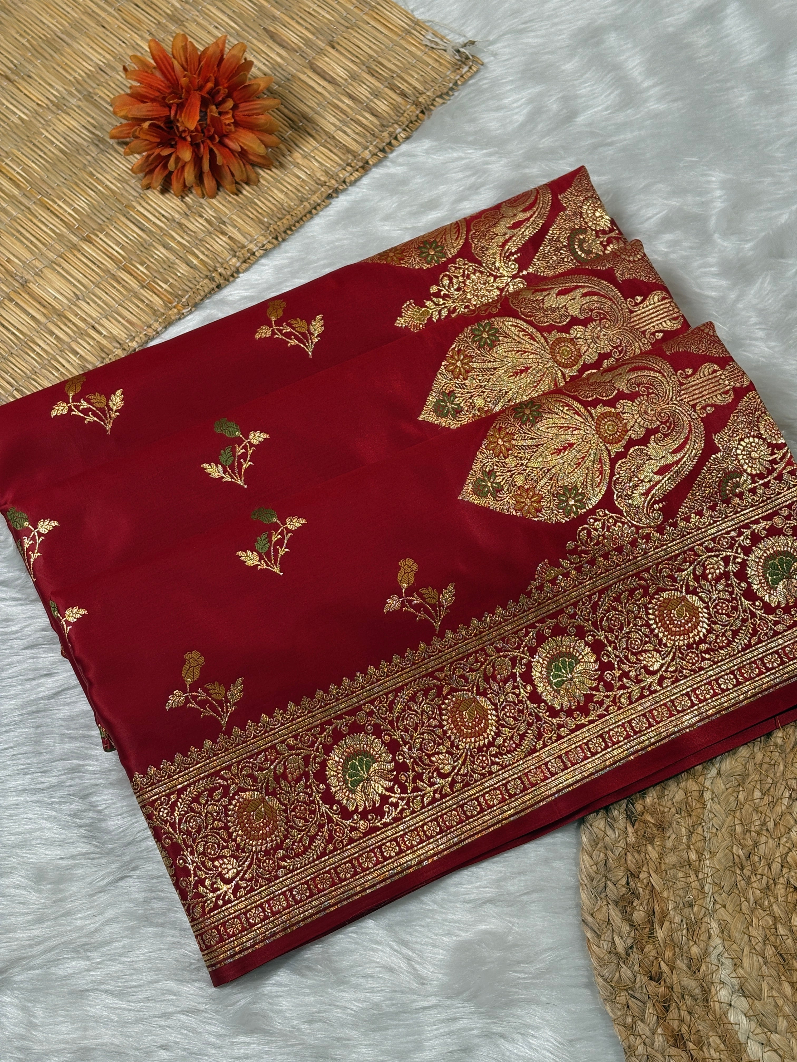 Premium Mashru Katan Banarasi Saree