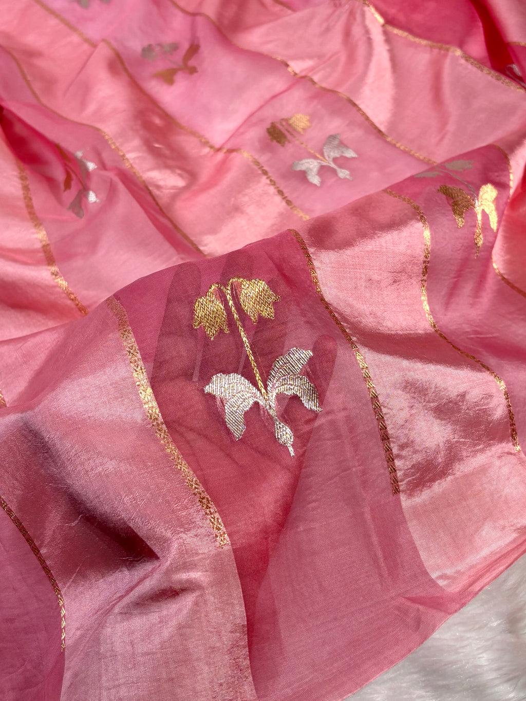 Pure Katan Alfi Handloom Banarasi Saree