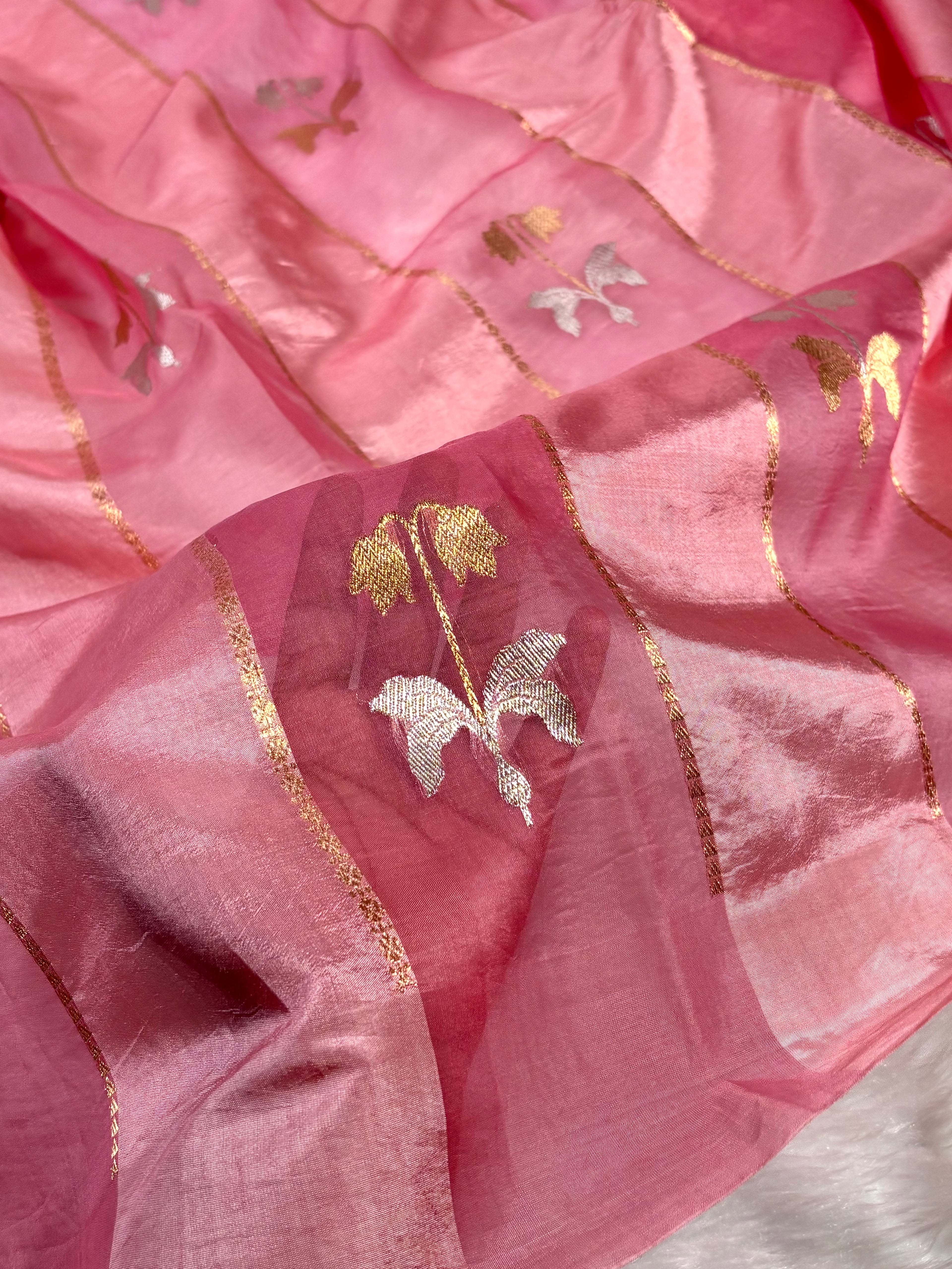 Pure Katan Alfi Handloom Banarasi Saree