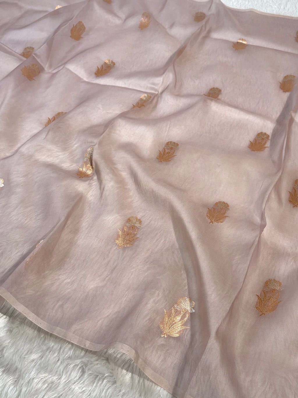 Pure Kora Organza Handloom Ombre Saree