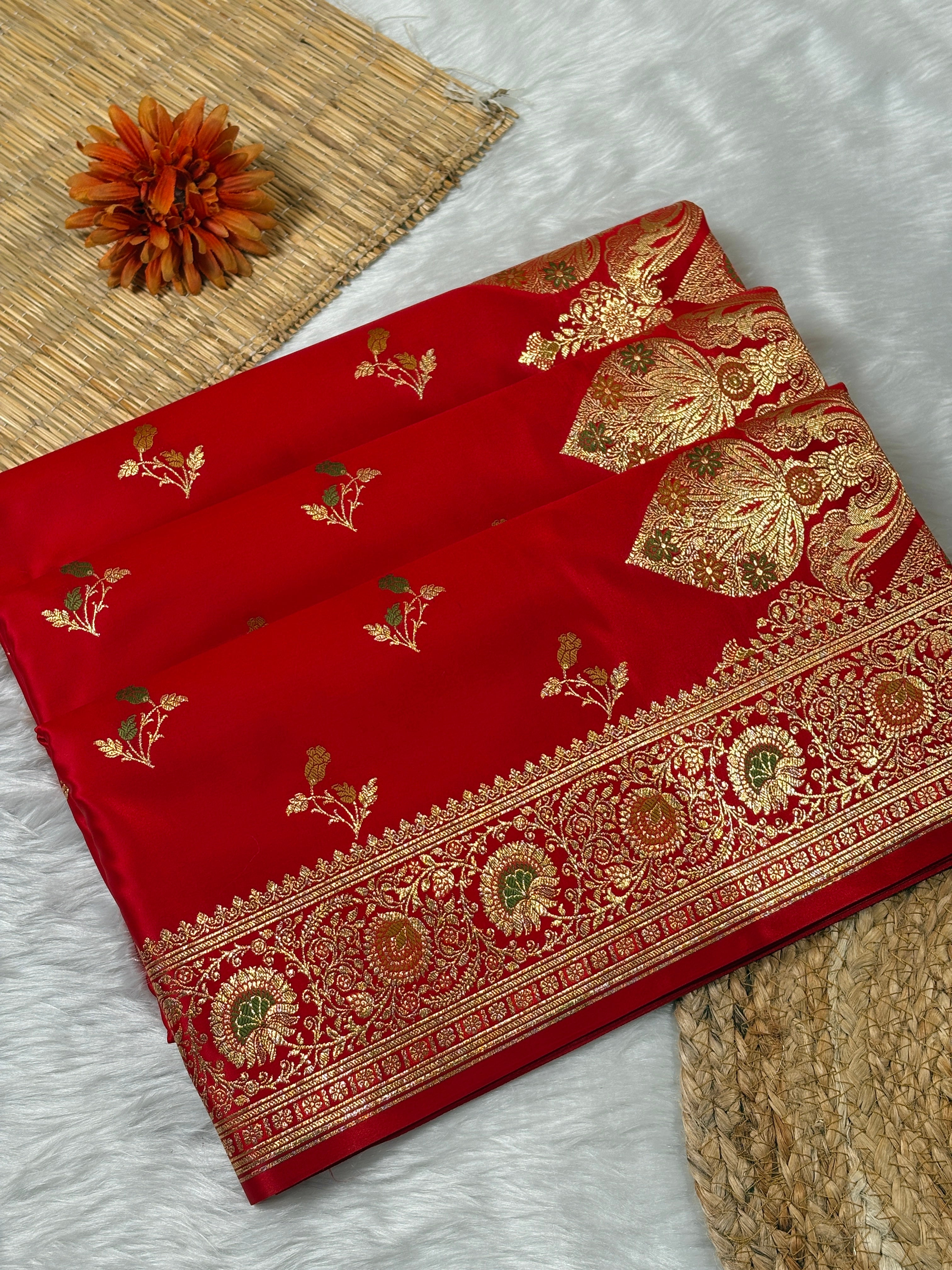 Premium Mashru Katan Banarasi Saree