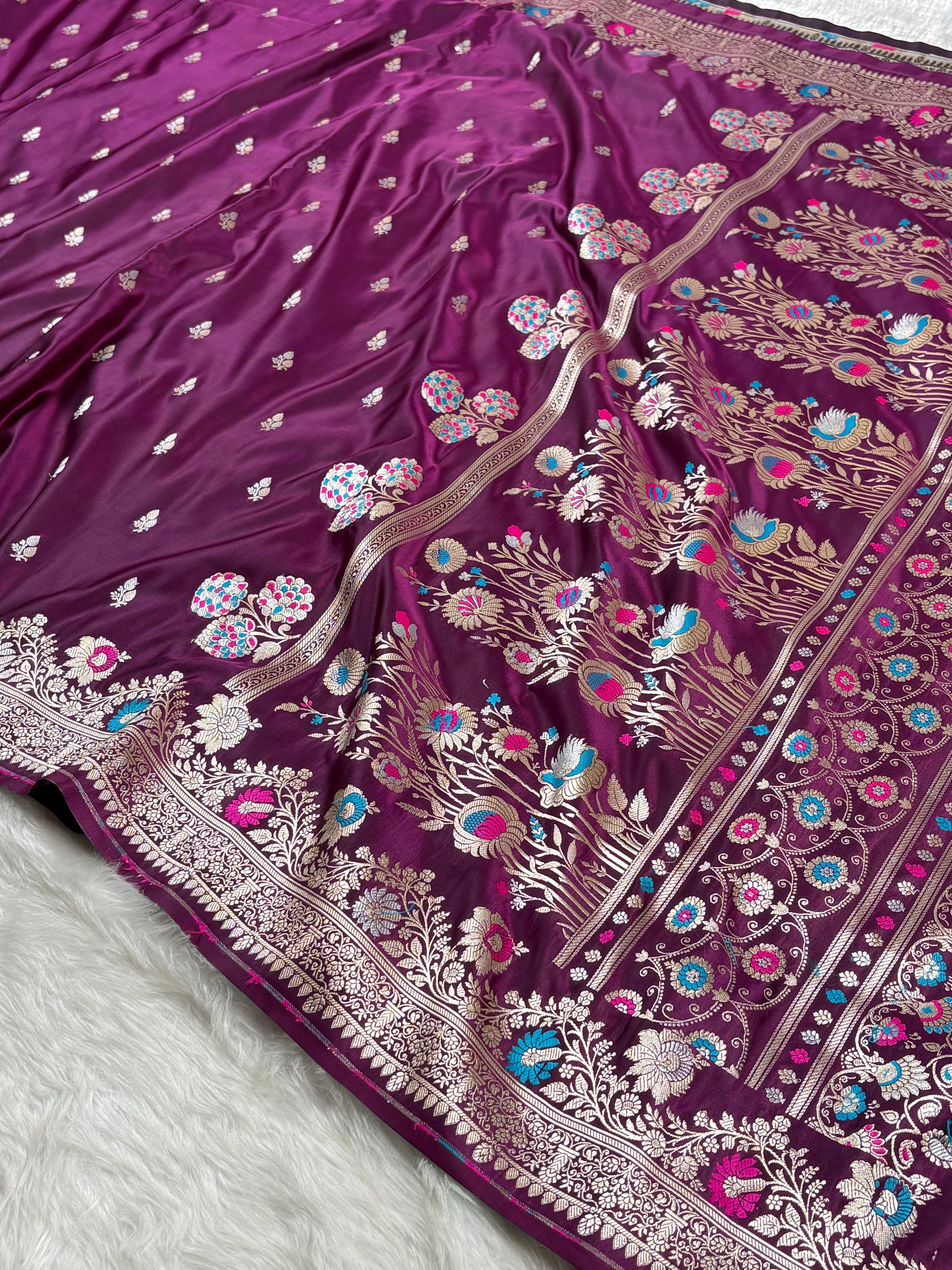 Premium Masrhu Katan Banarasi Saree