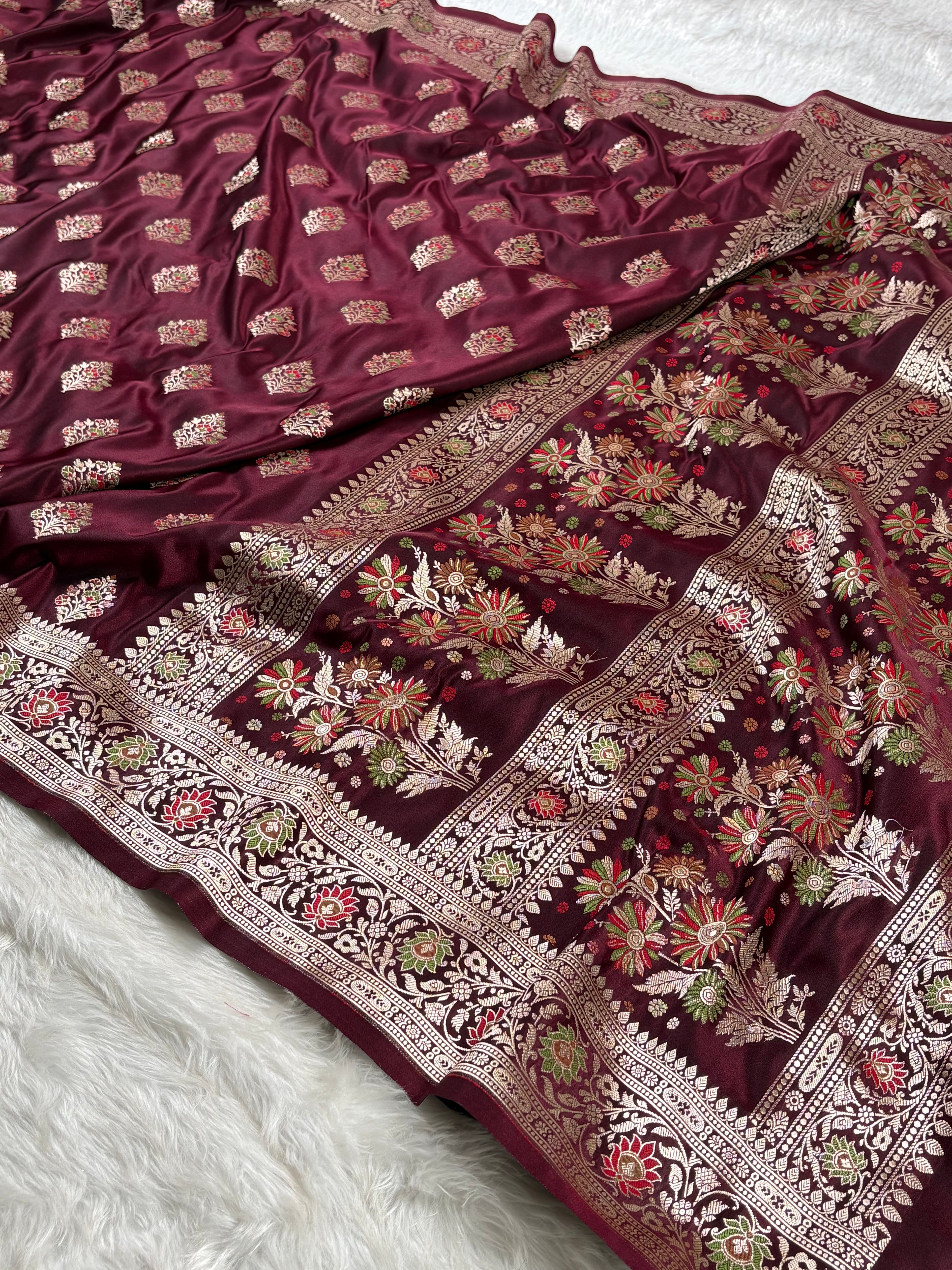 Premium Mashru Katan Banarasi Saree