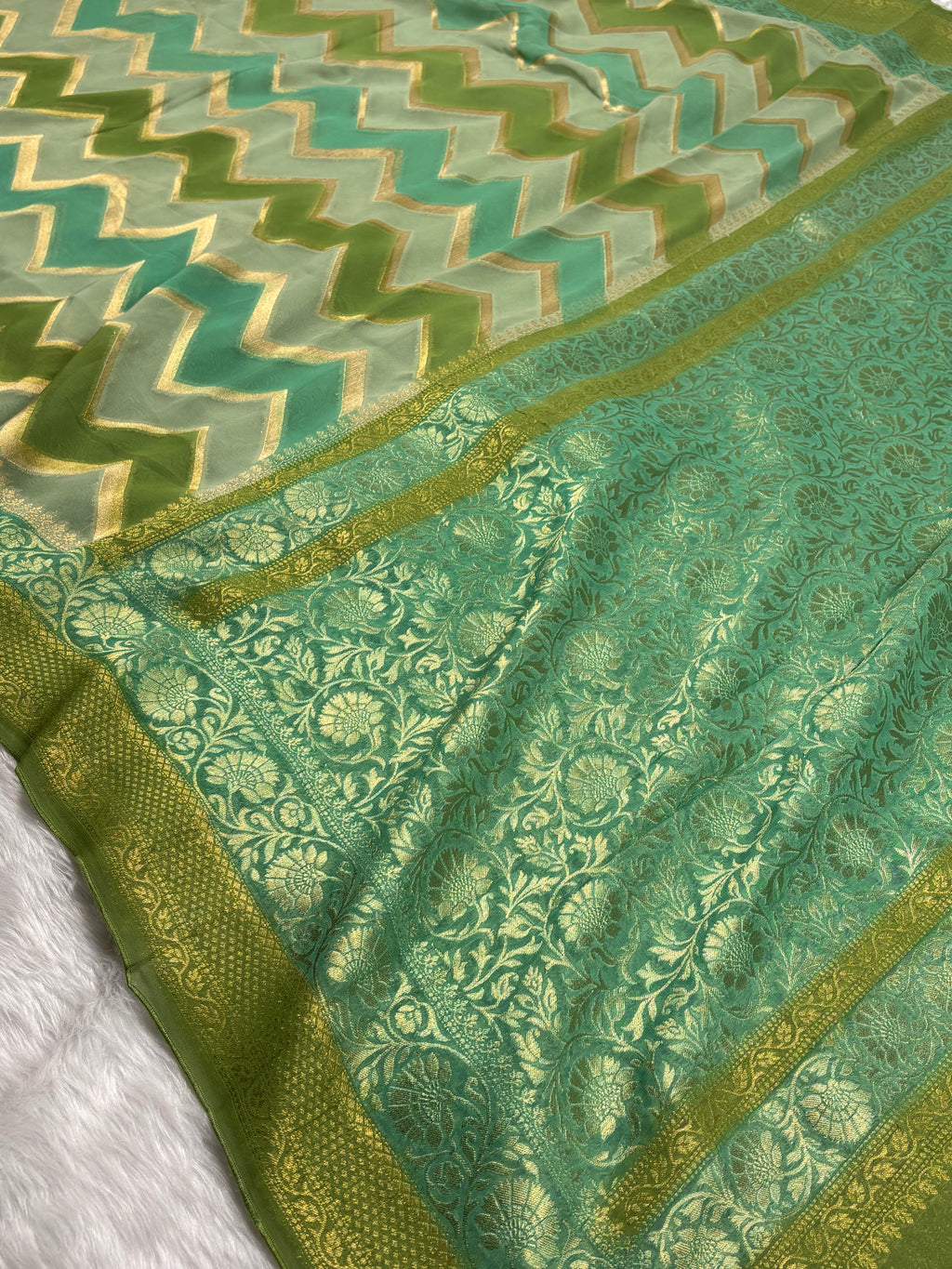 Khaddi Georgette Banarasi Saree