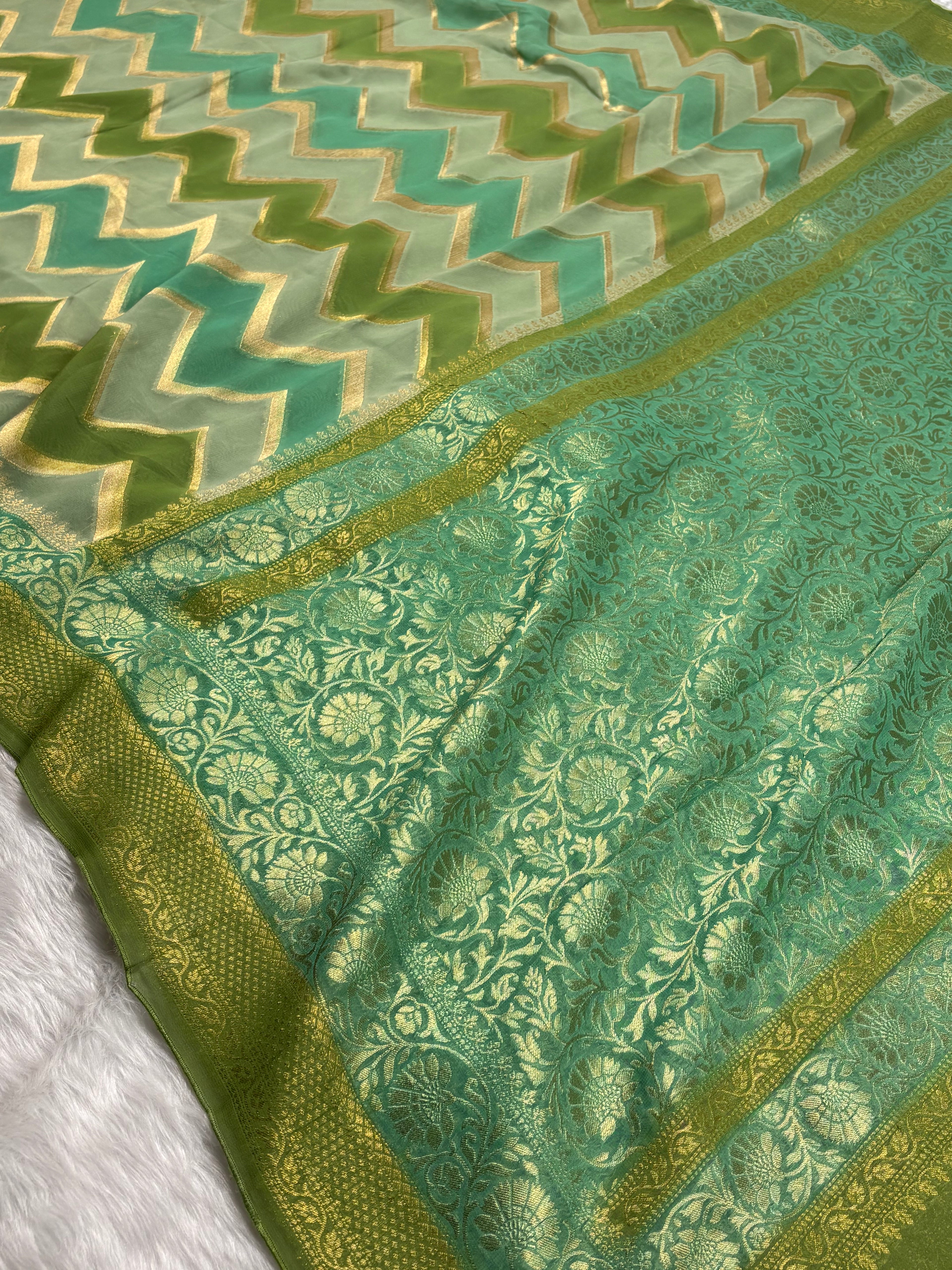 Khaddi Georgette Banarasi Saree