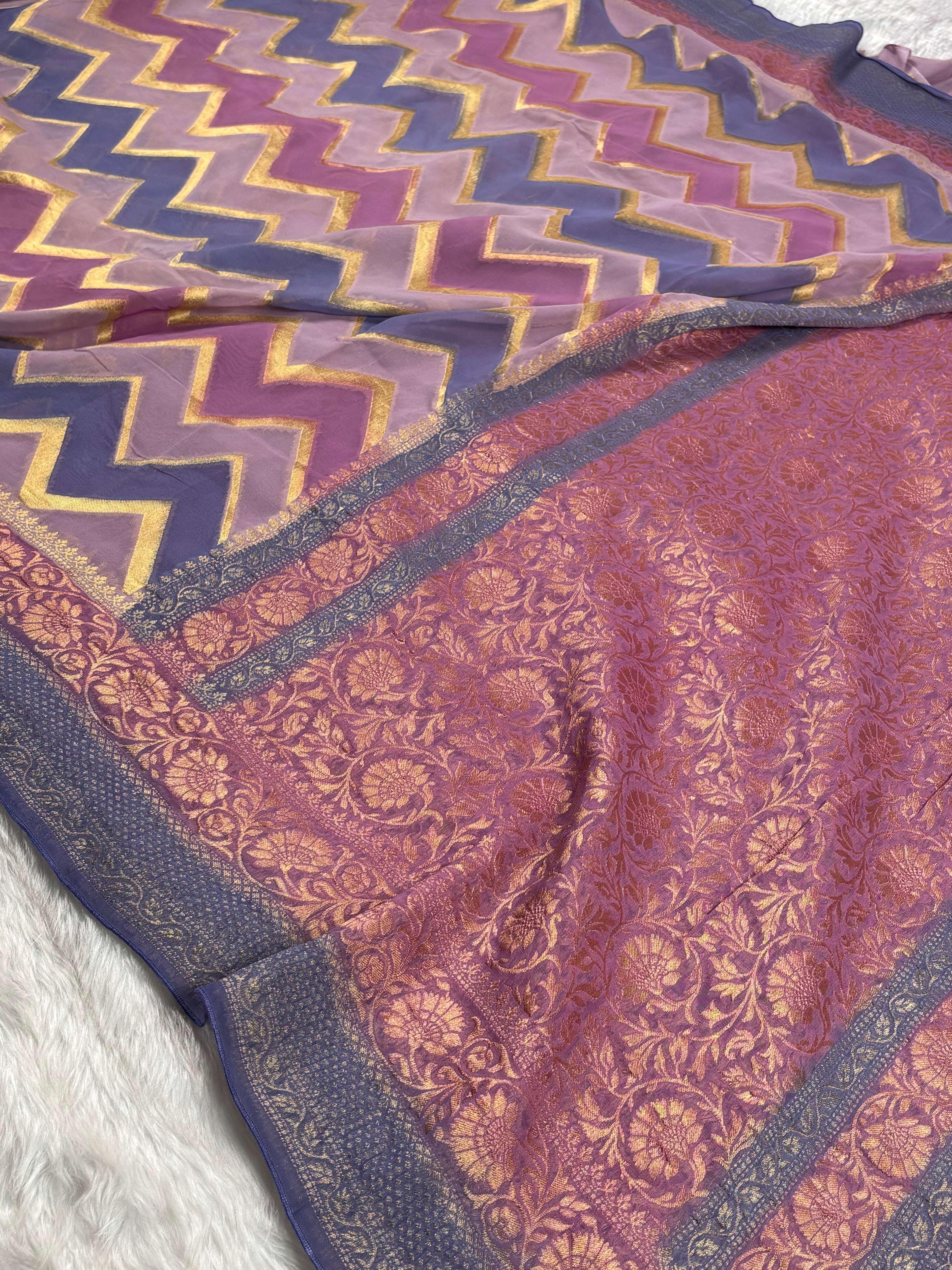 Khaddi Georgette Banarasi Saree