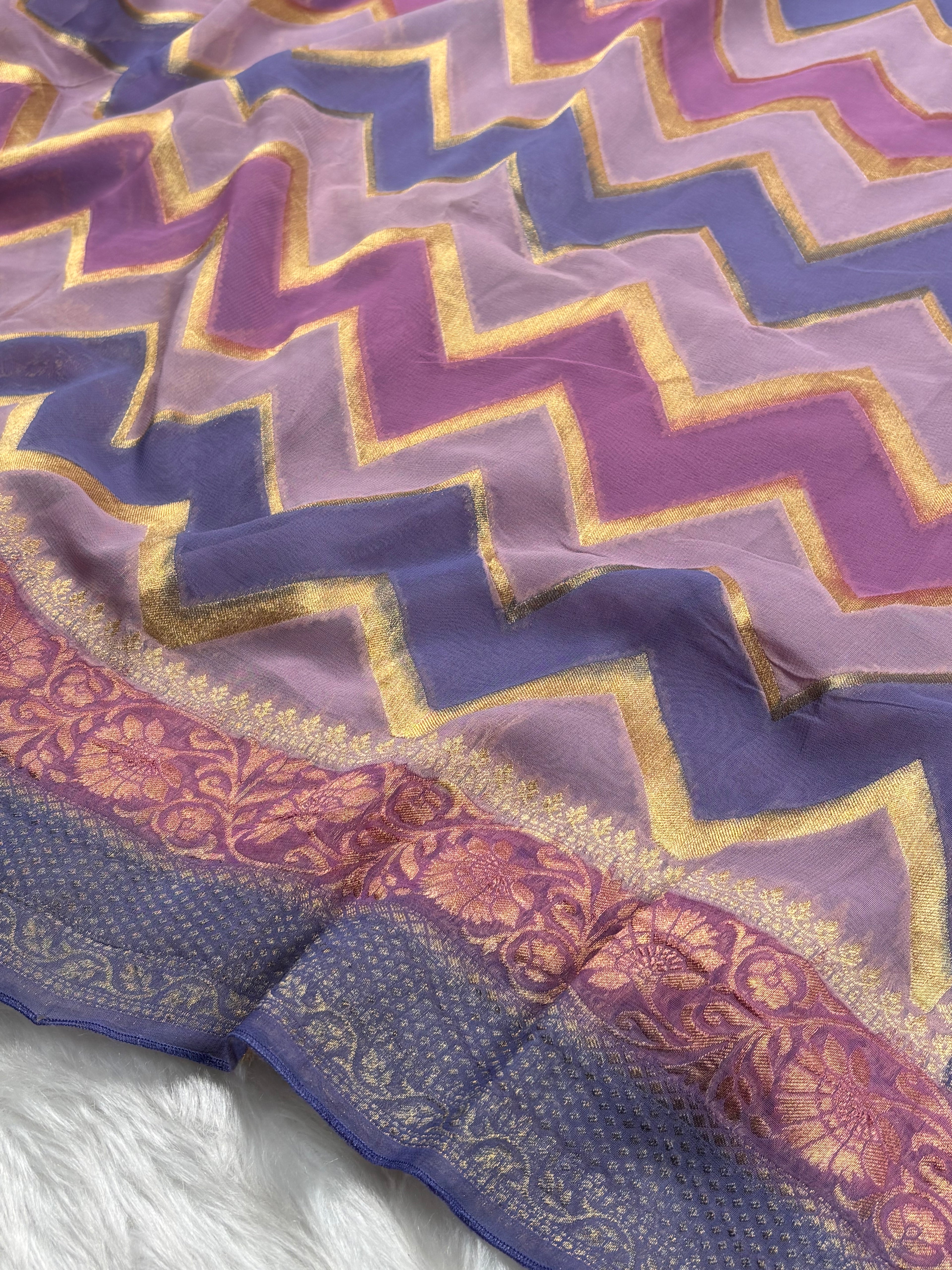Khaddi Georgette Banarasi Saree