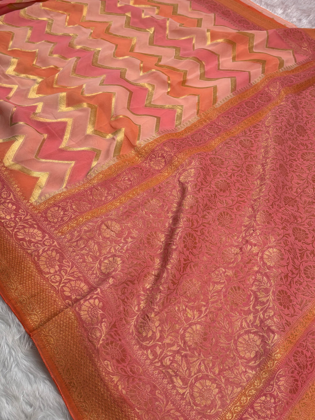 Khaddi Georgette Banarasi Saree
