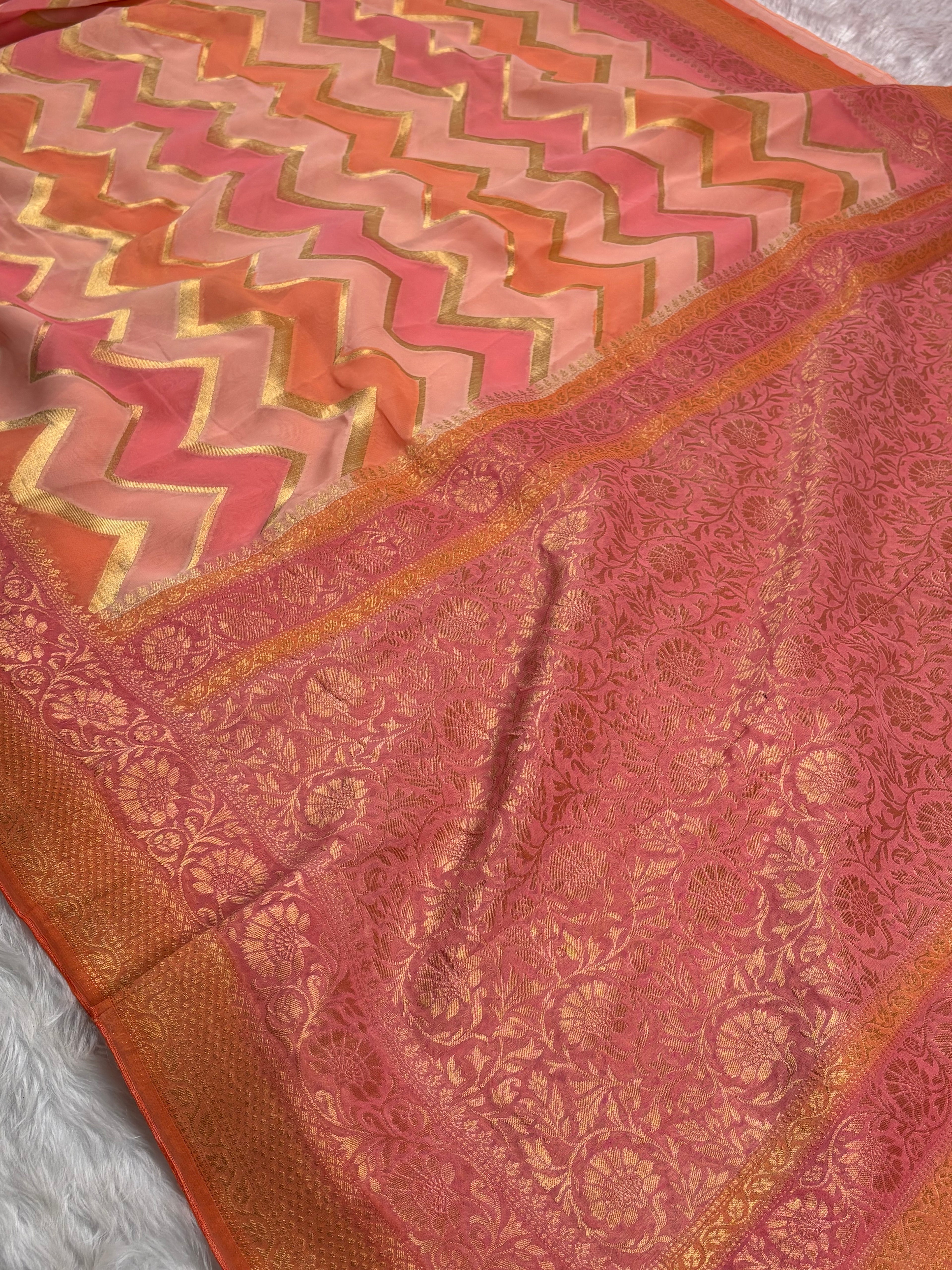 Khaddi Georgette Banarasi Saree