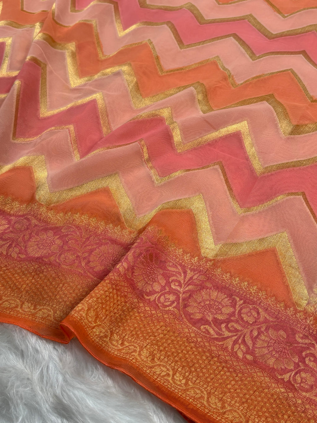 Khaddi Georgette Banarasi Saree