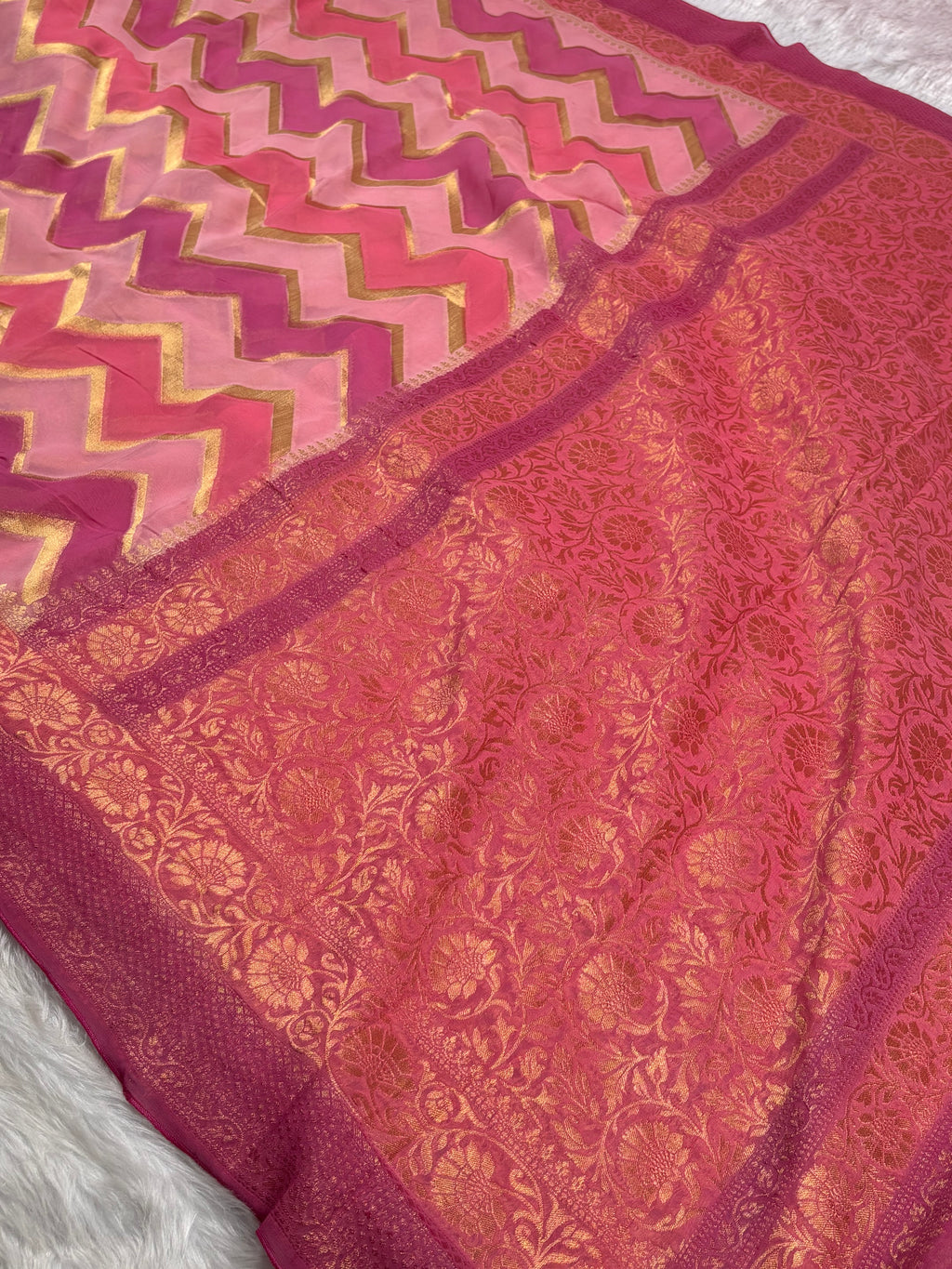 Khaddi Georgette Banarasi Saree