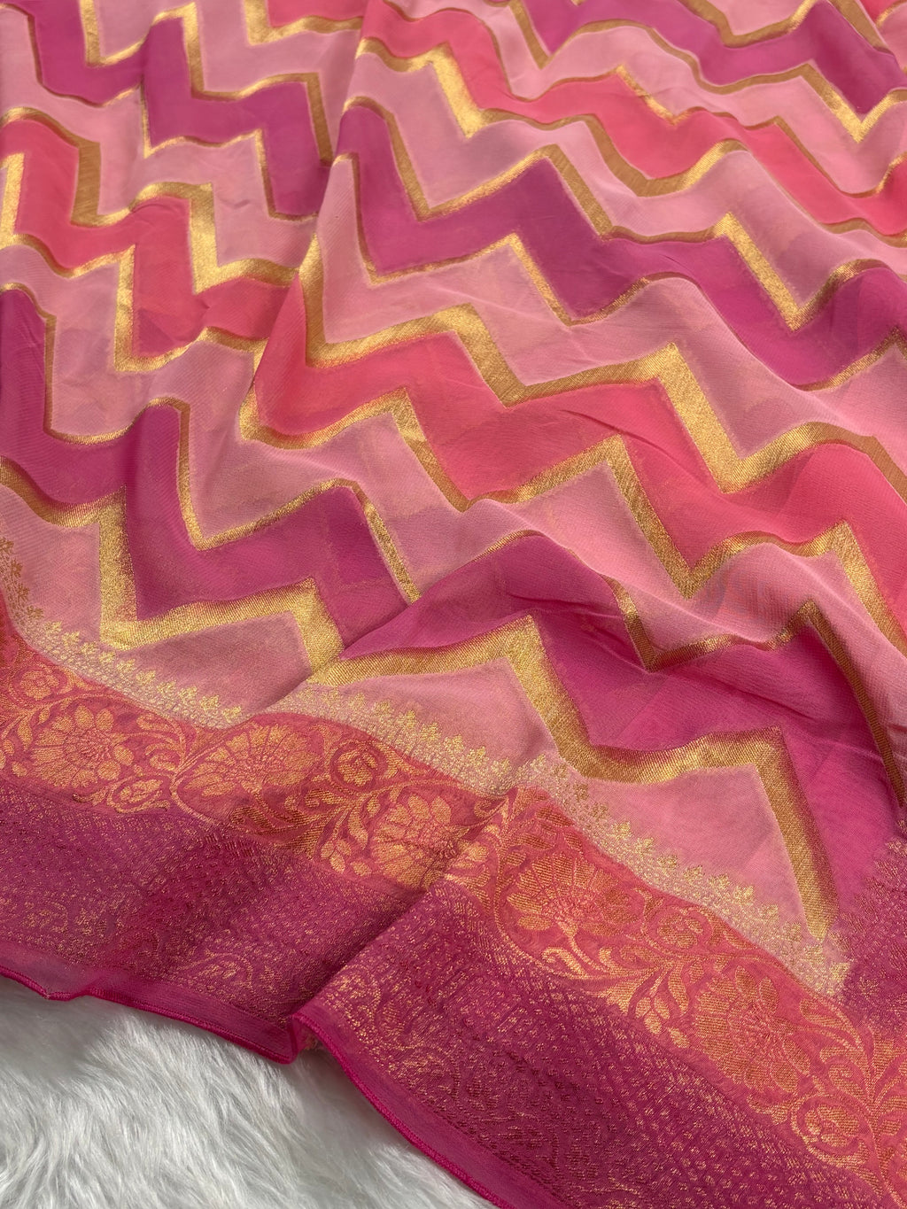 Khaddi Georgette Banarasi Saree