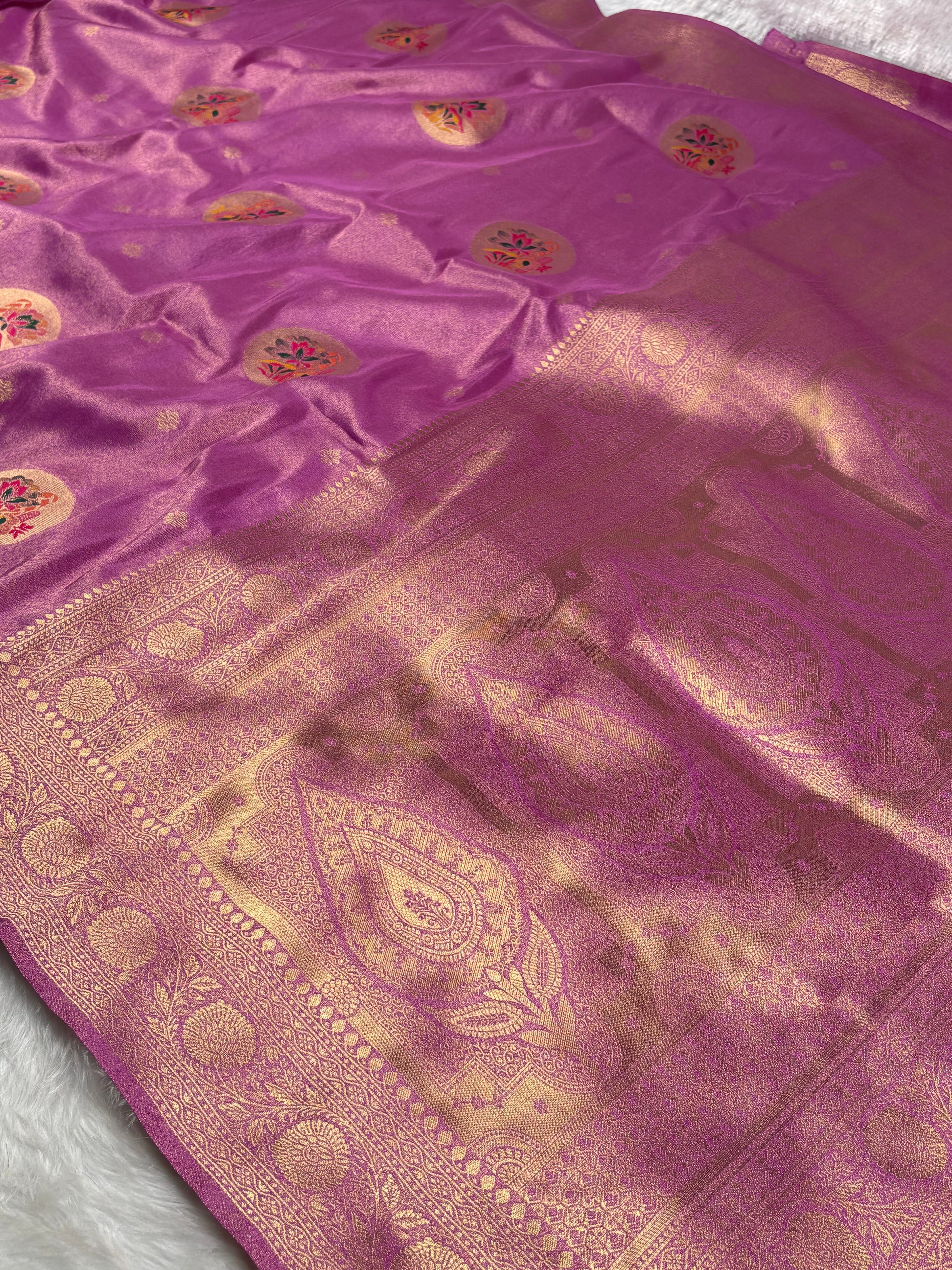 Soft Tishu Paithani Banarasi Saree