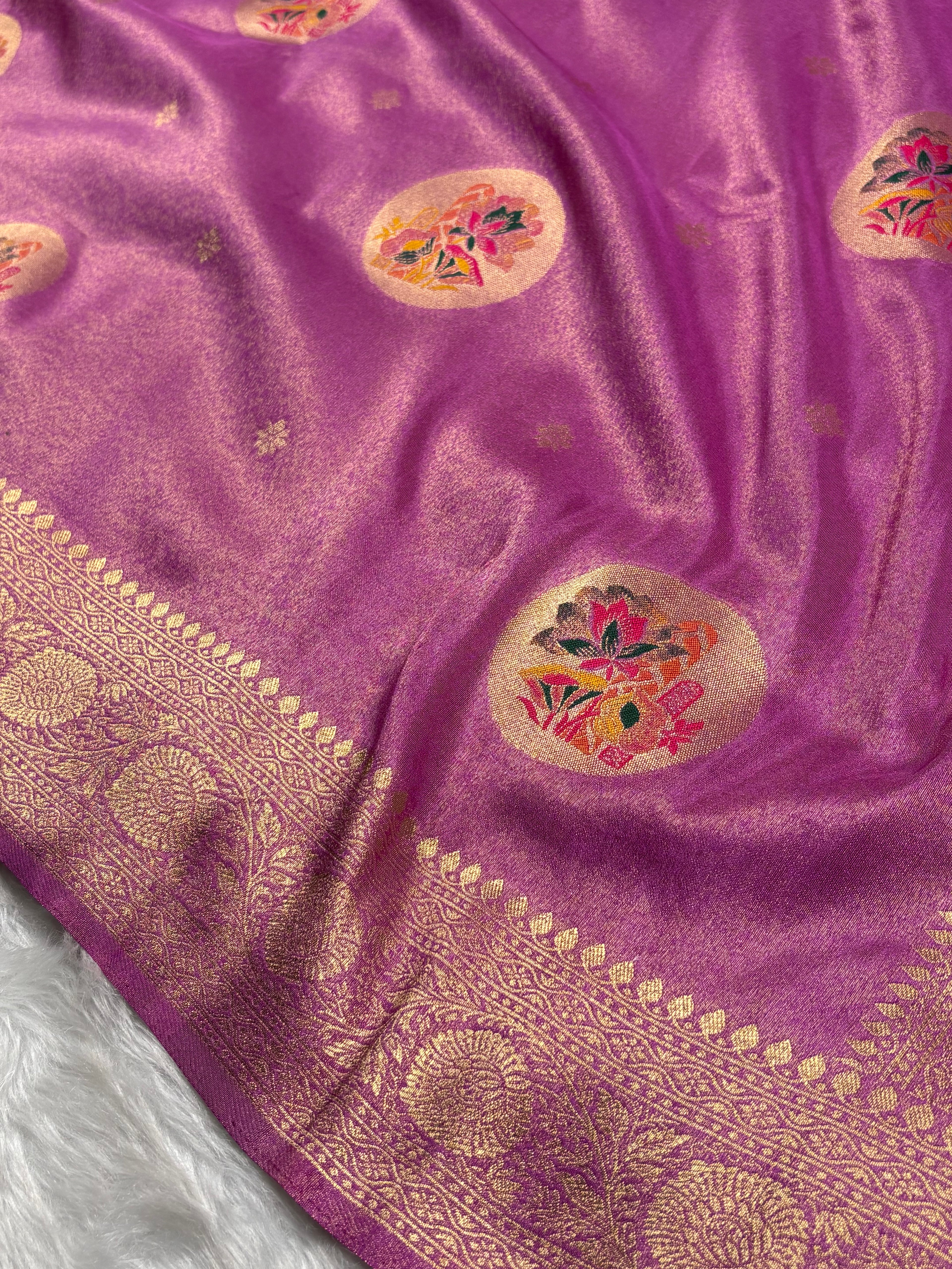 Soft Tishu Paithani Banarasi Saree