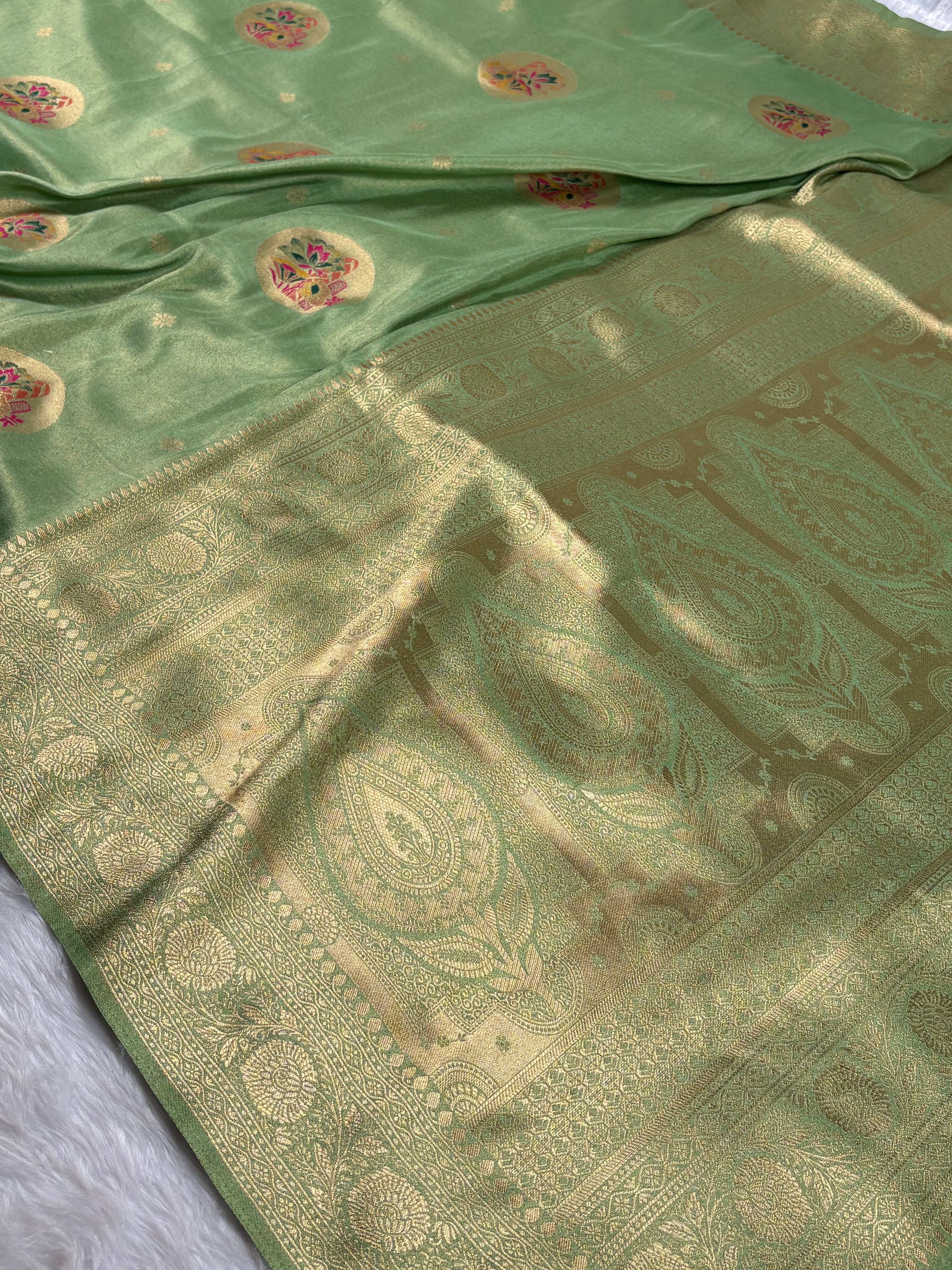 Soft Tishu Paithani Banarasi Saree