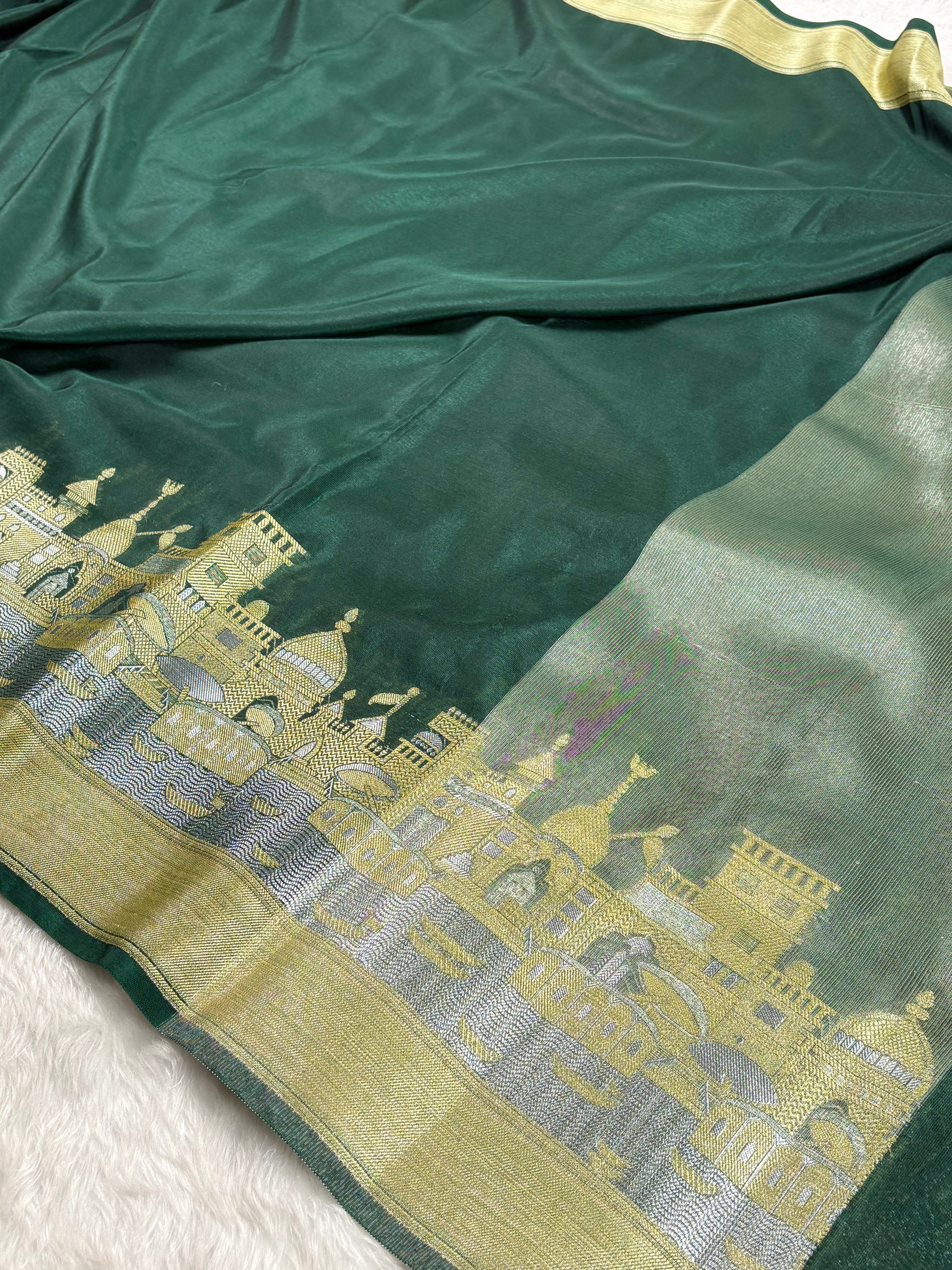 Warm Georgette Silk Banarasi Saree