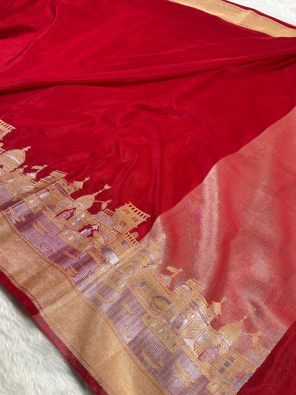 Warm Georgette Silk Banarasi Saree
