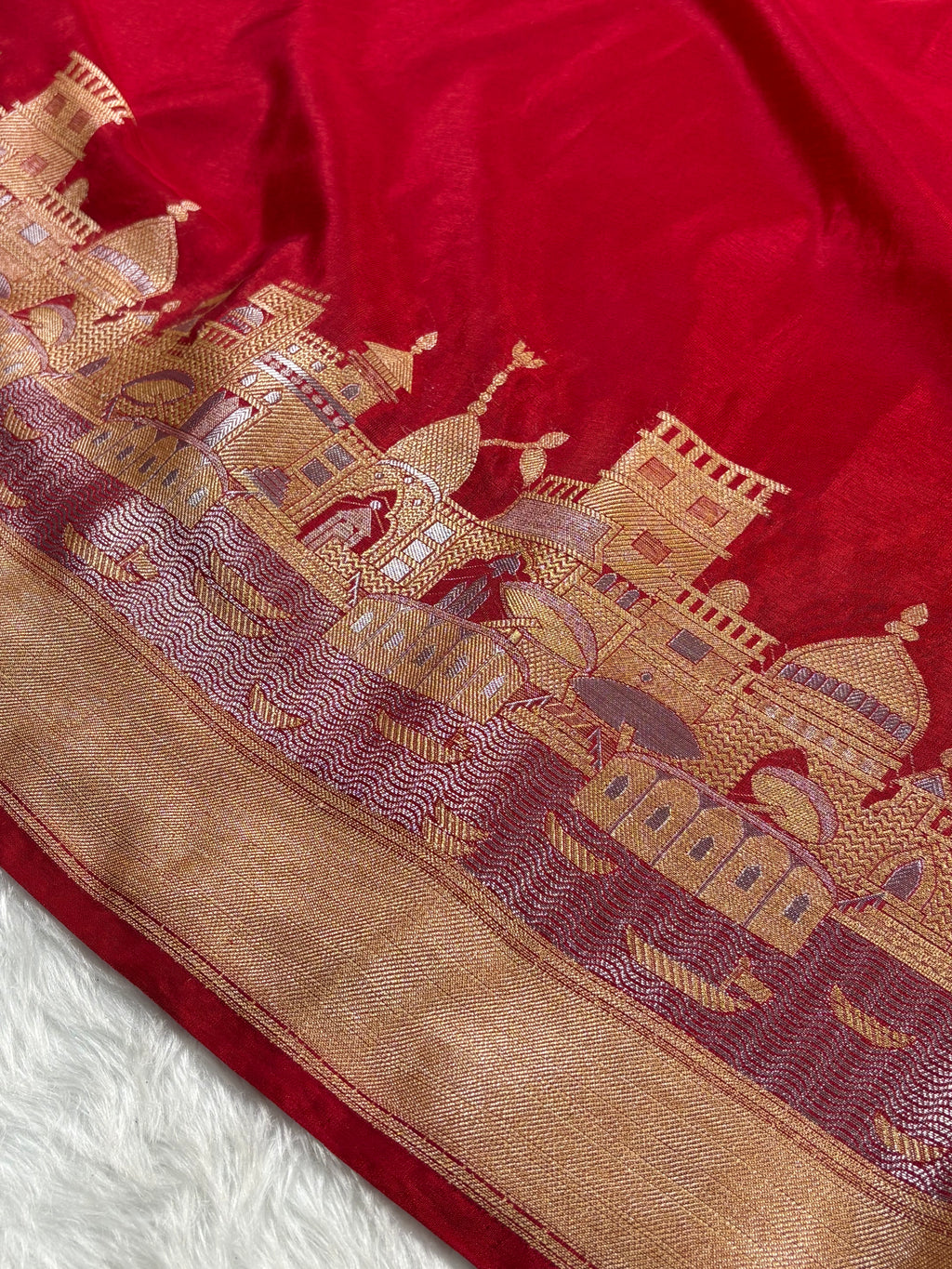 Warm Georgette Silk Banarasi Saree