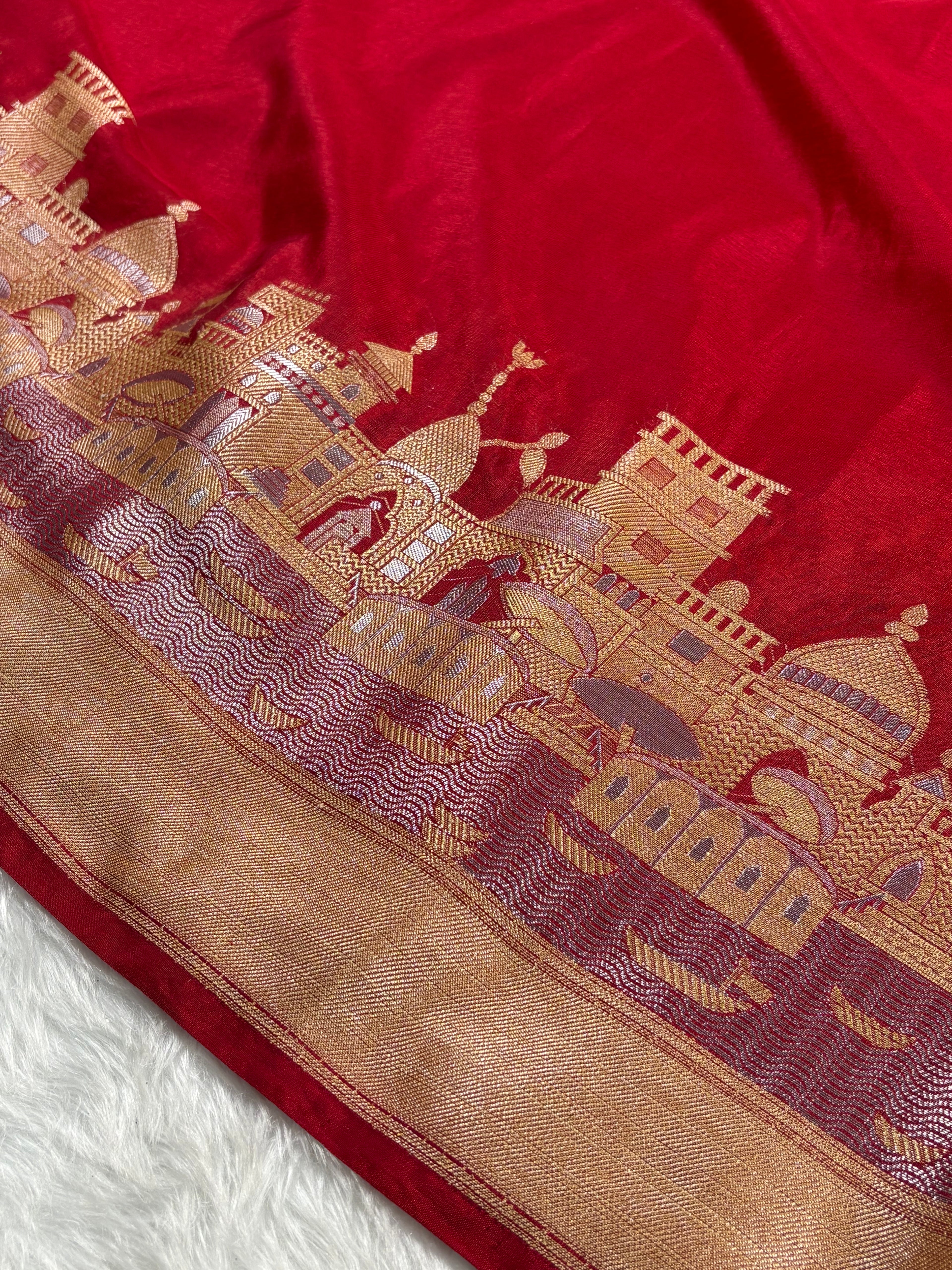 Warm Georgette Silk Banarasi Saree
