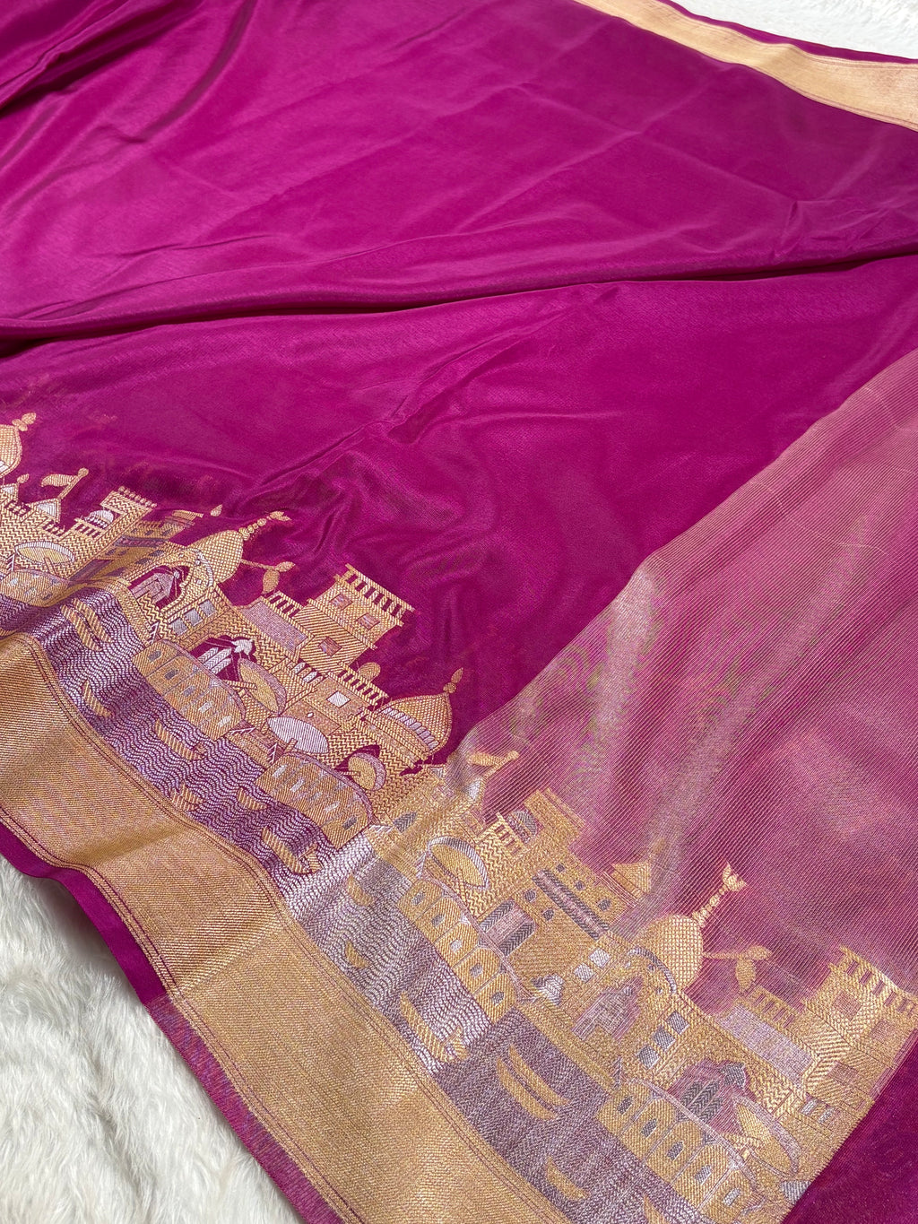 Warm Georgette Silk Banarasi Saree
