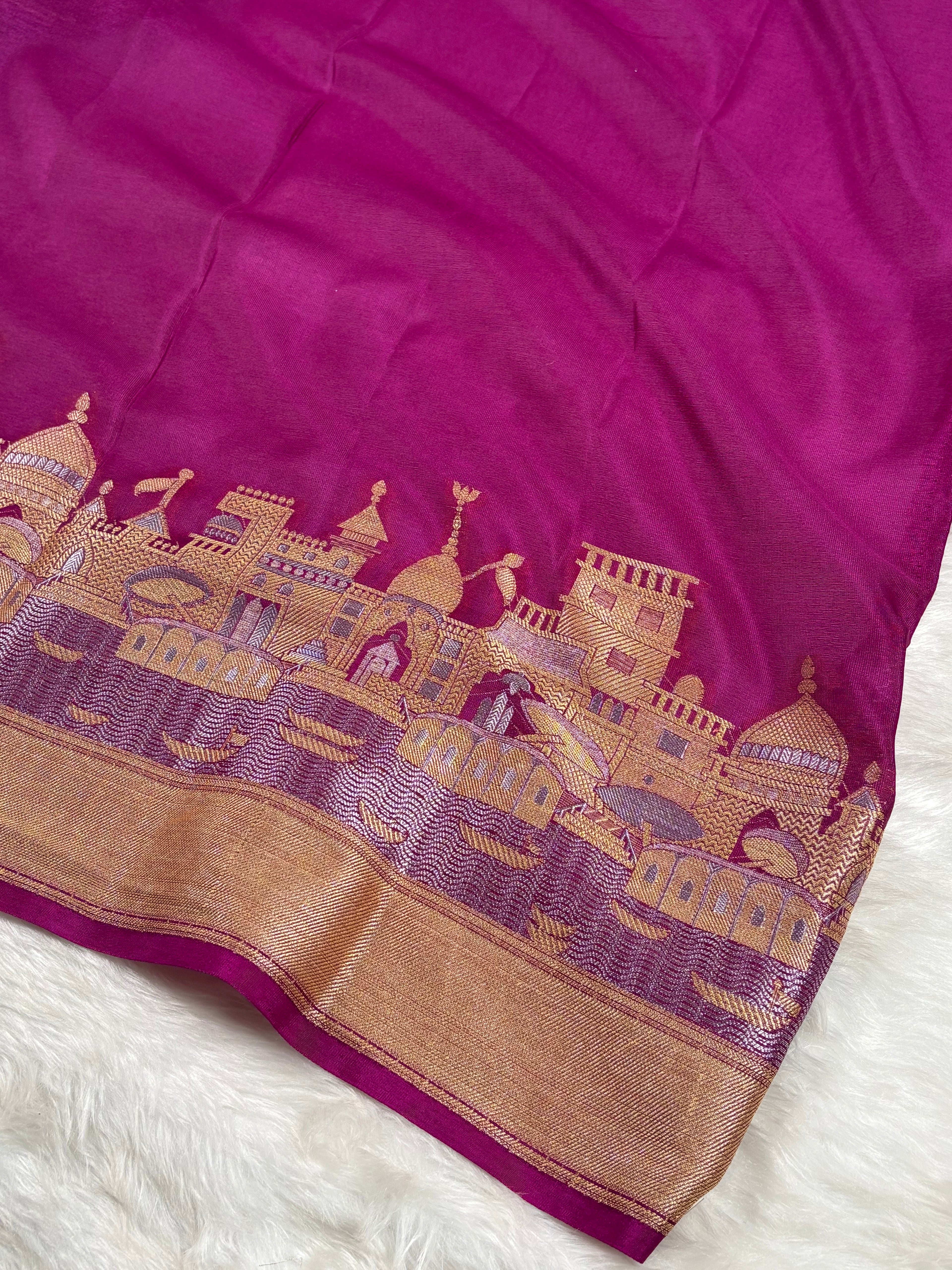 Warm Georgette Silk Banarasi Saree