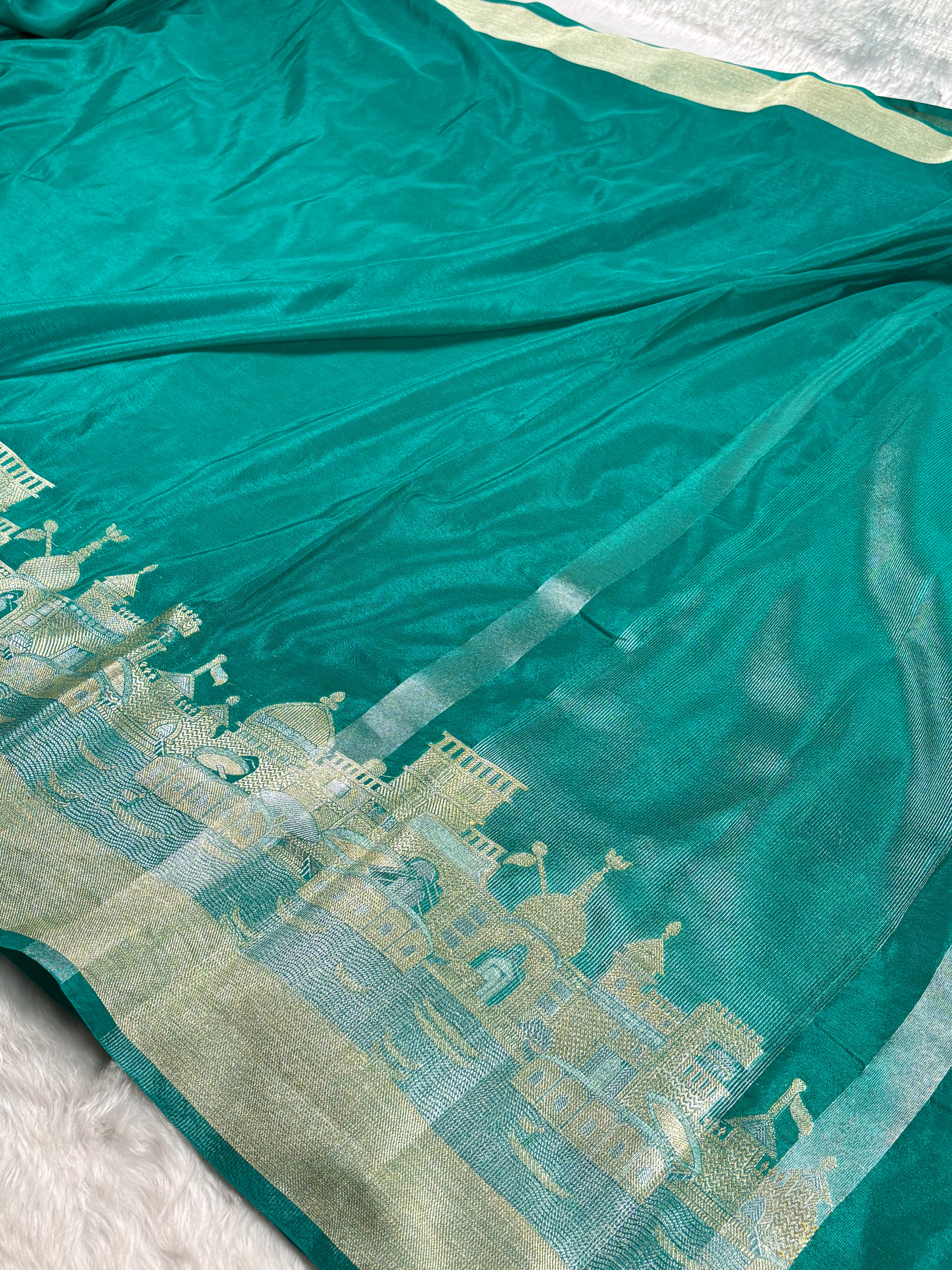 Warm Georgette Silk Banarasi Saree