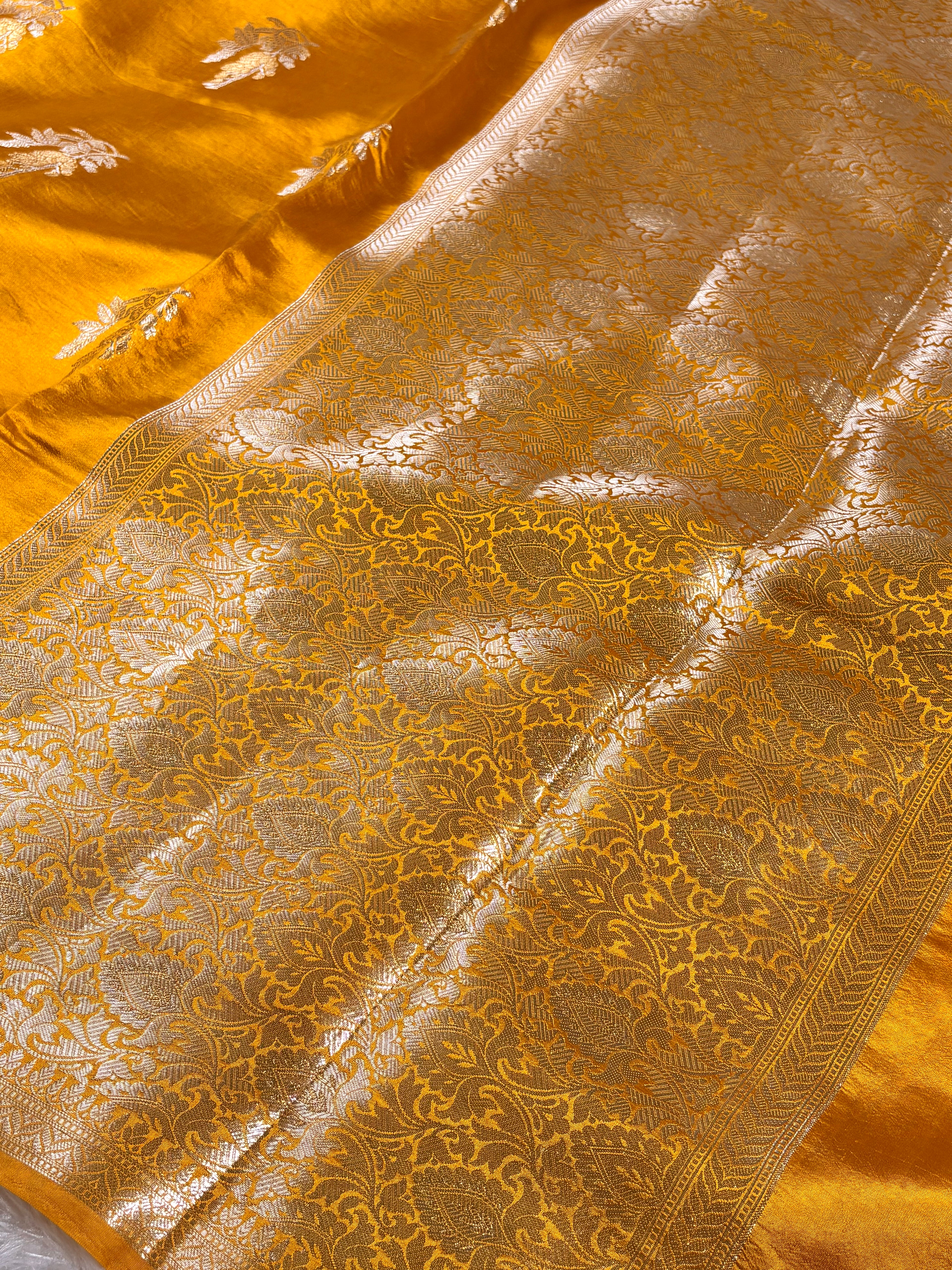 Pure Katan Silk Alfi Banarasi Saree