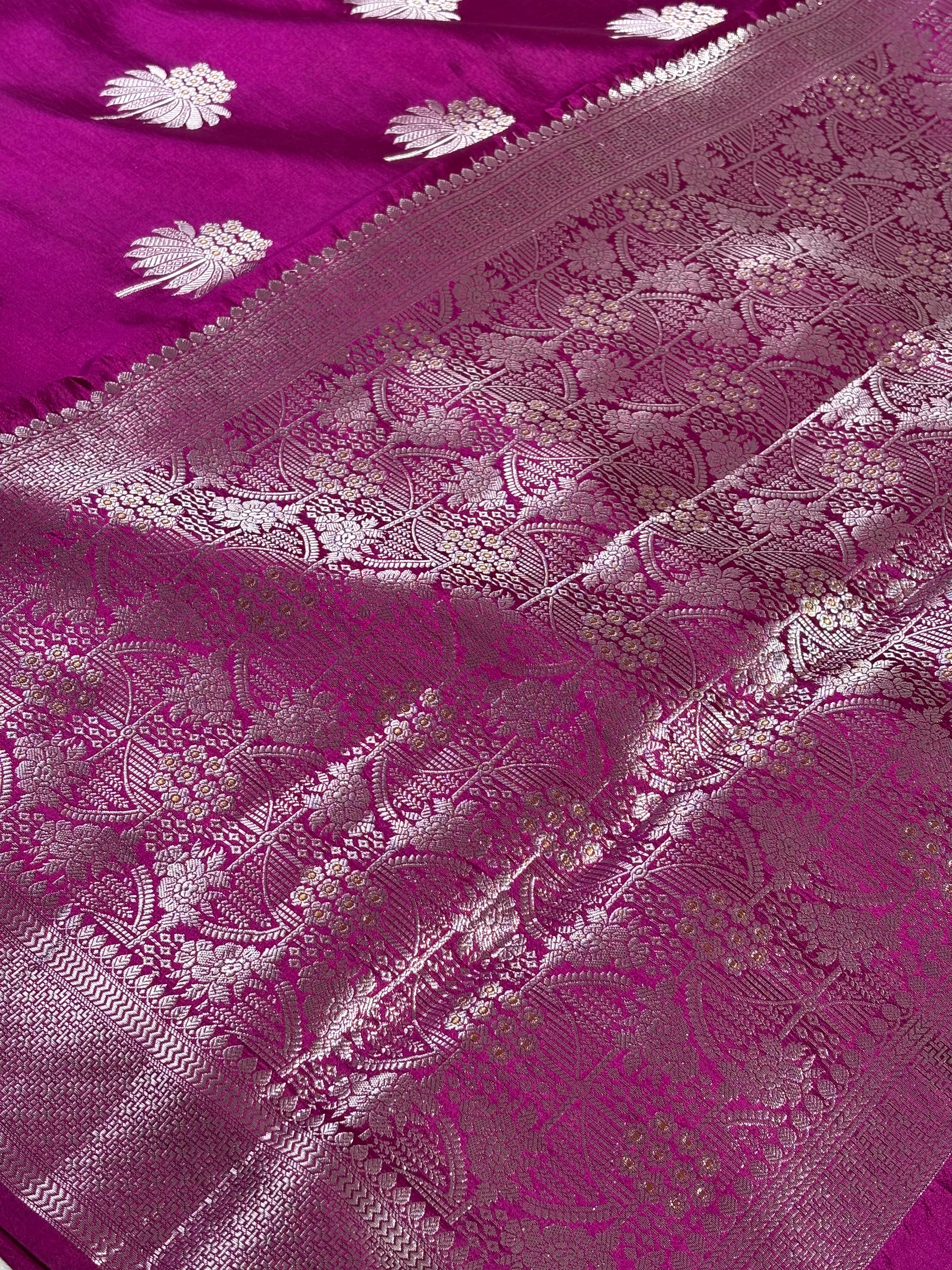 Pure Katan Silk Alfi Banarasi Saree